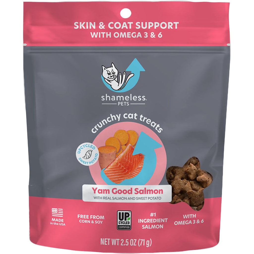 Shameless Crunchy Cat Treats (SALMON/SWEET PO, 2.5 OZ)