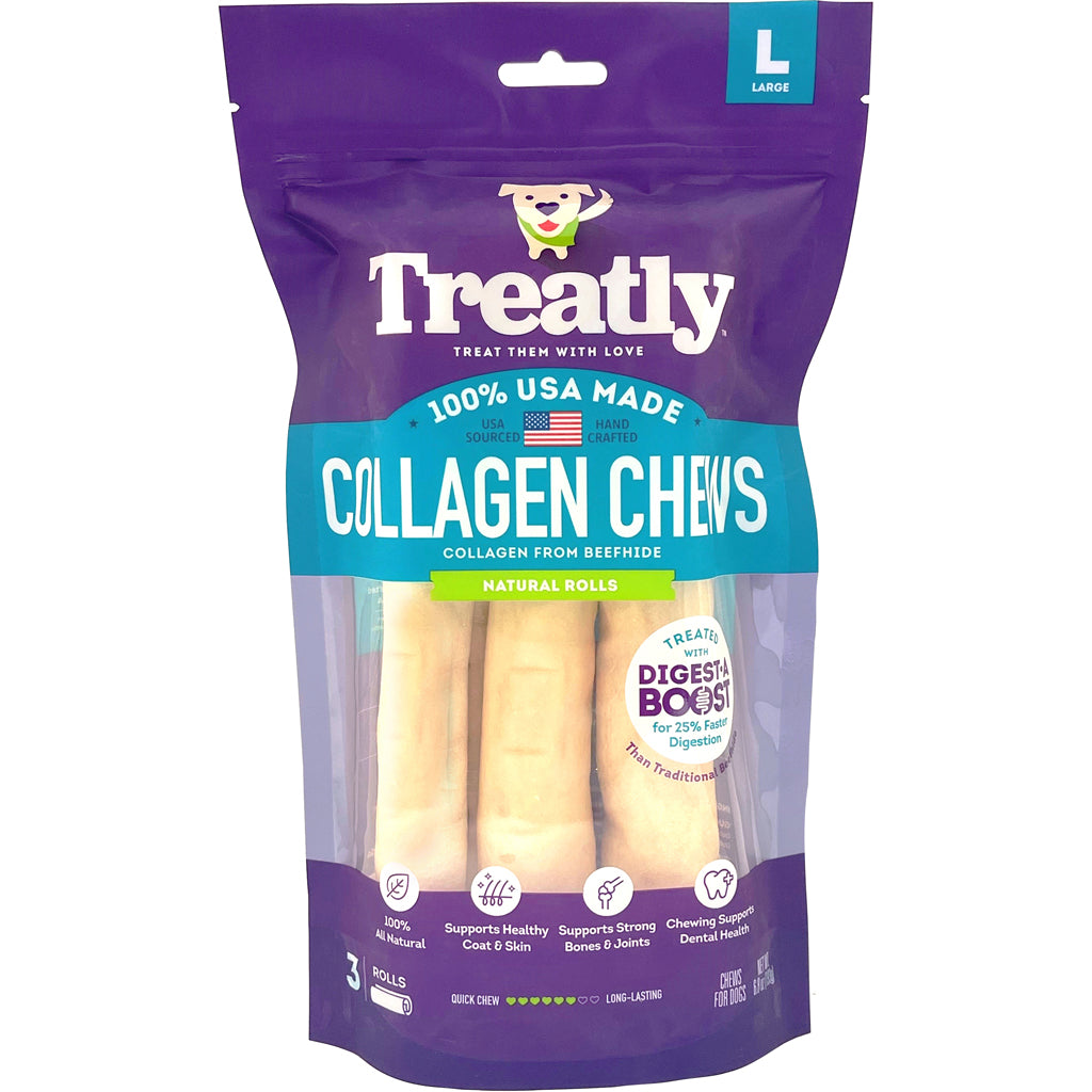Treatly Usa  Collagen Rolls (NATURAL, 9 IN-3 PK)