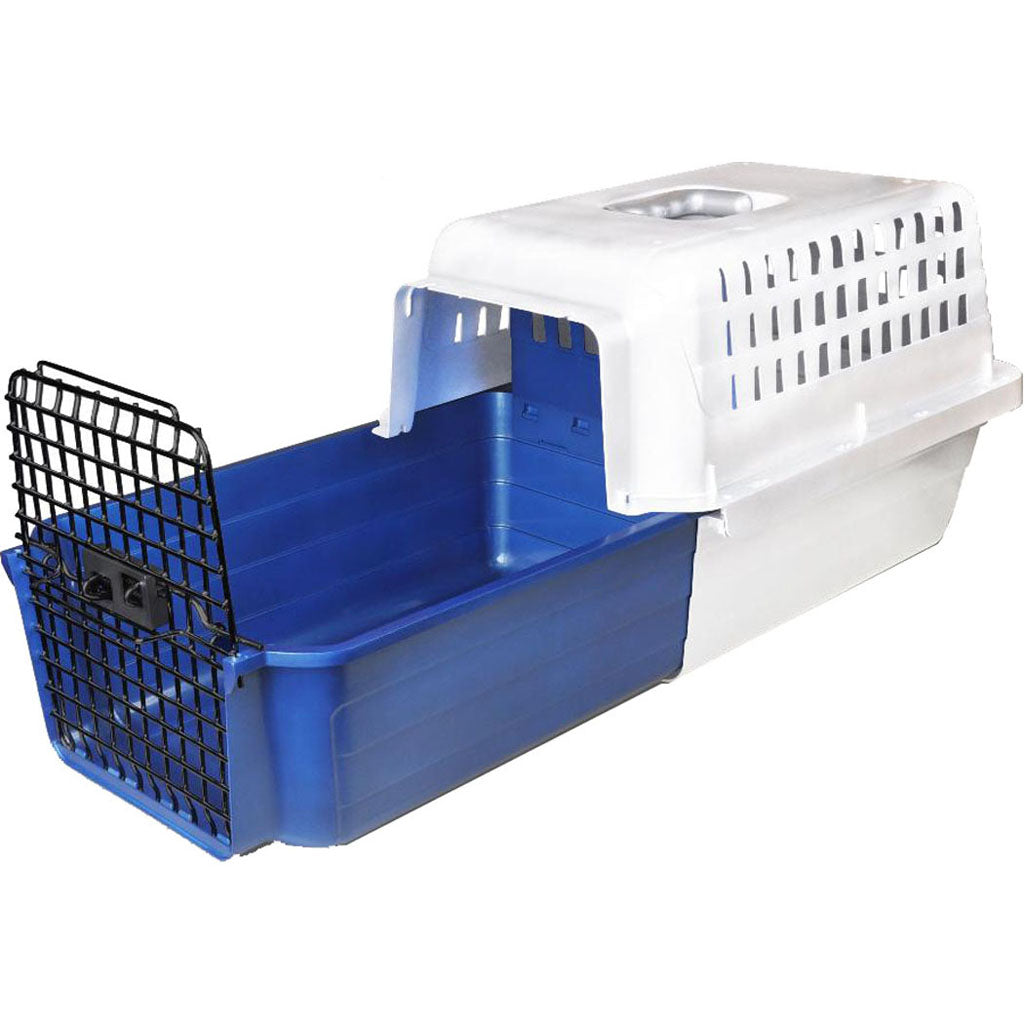 Van Ness Calm Carrier W/Easy Load Drawer (BLUE/WHITE, 13X14X20 IN)