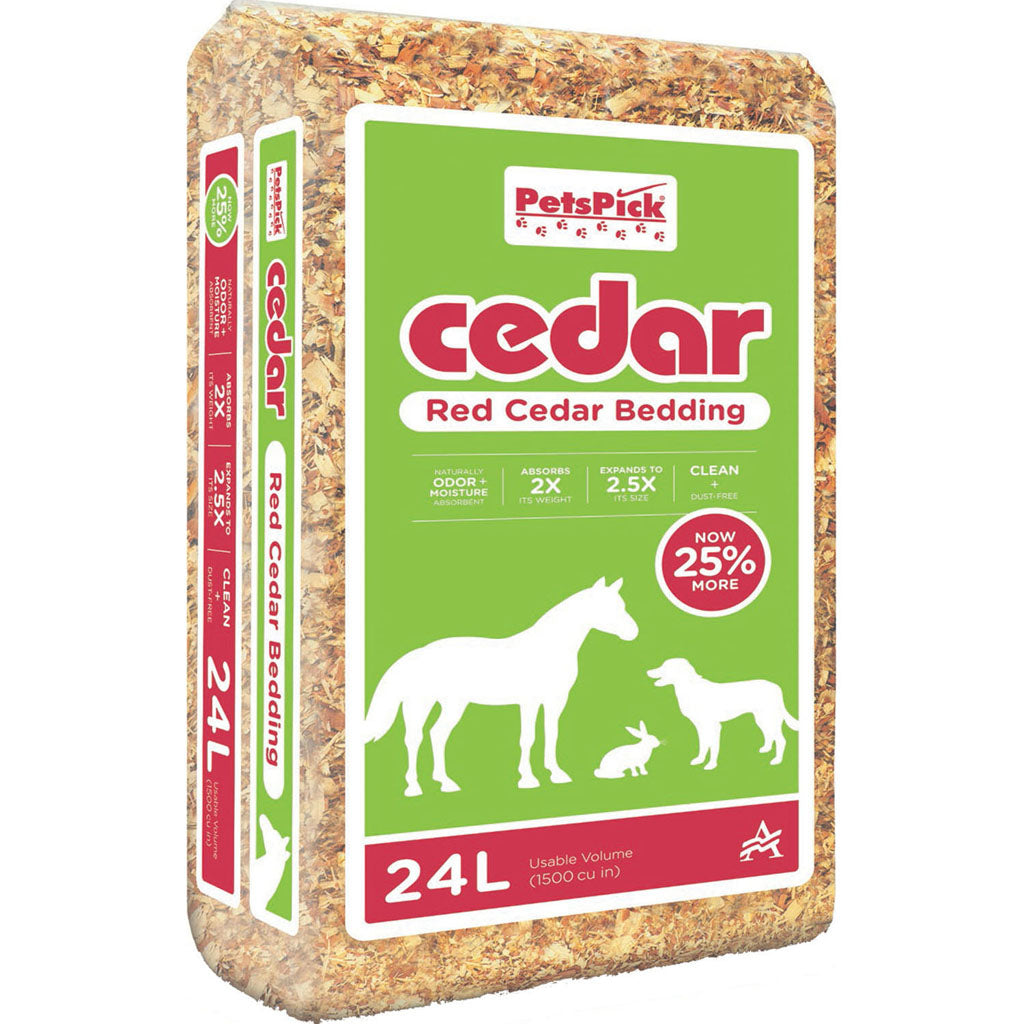 Pets Pick Kiln Dried Red Cedar Bedding (RED CEDAR, 24 L)