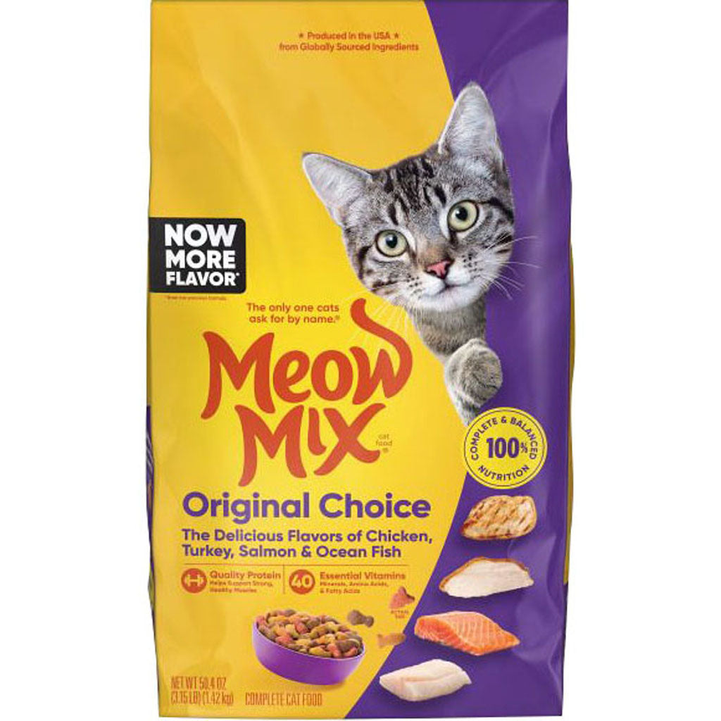 Meow Mix Original Choice Dry Cat Food (CHICKEN/TURKEY/, 3.15 LB)