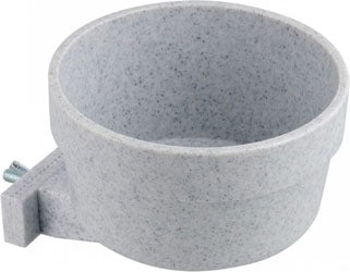 Quick Lock Dog Carrier Cage Crock (GRAY, 20 OZ)