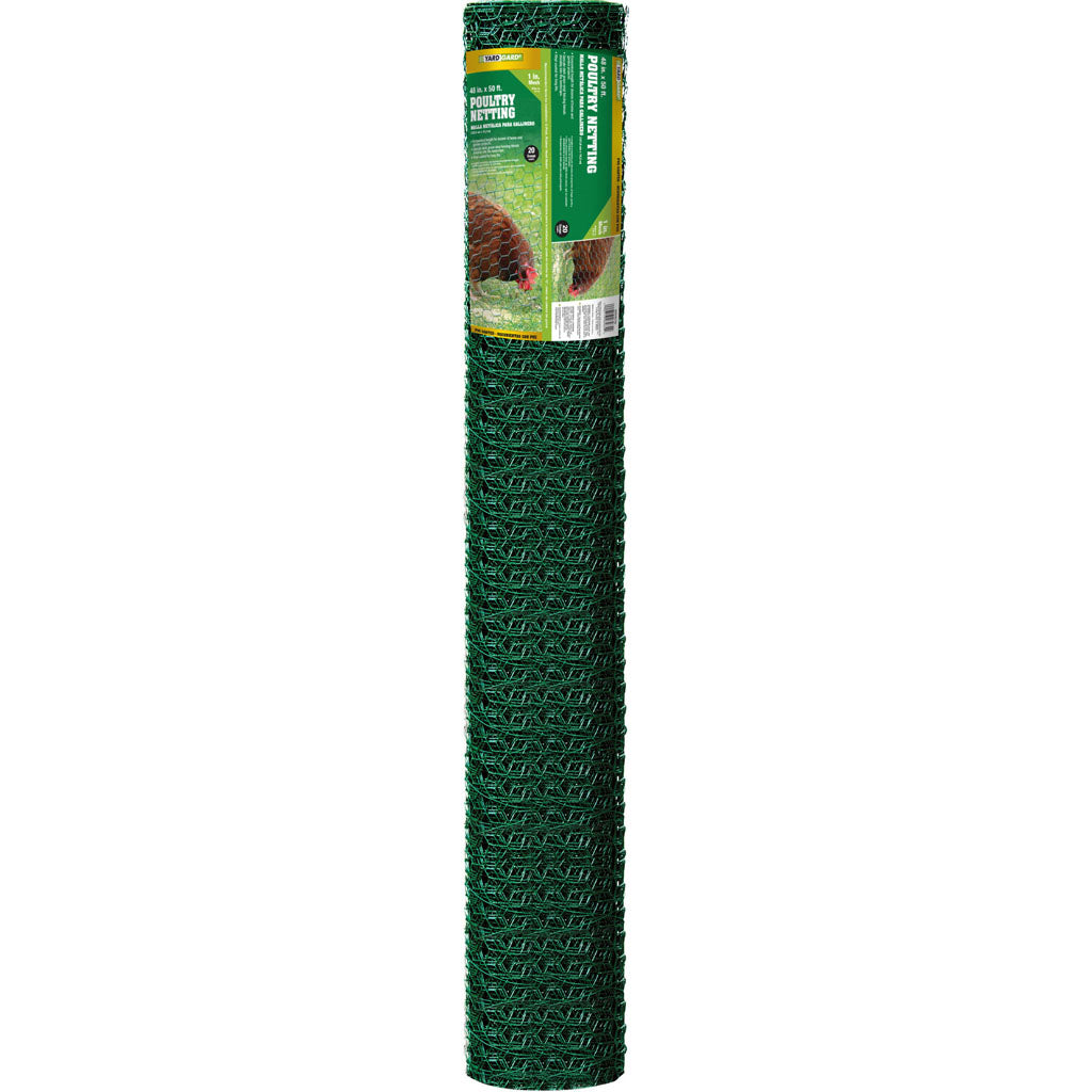 Poultry Netting Mesh Pvc 20 Gauge (GREEN, 48 IN X 50 FT;)