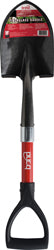 Bond Mini Round Point Shovel Fiberglass D Handle (BLACK/RED, 24 IN)