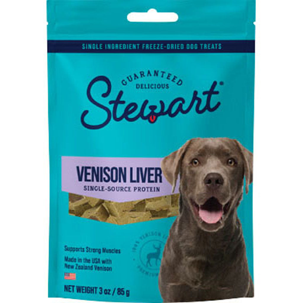 Stewart Freeze Dried Single Ingredient Dog Treats (VENISON, 3 OZ)