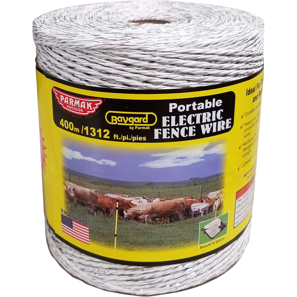 Parmak Heavy Duty Polywire (WHITE, 1312 FT)