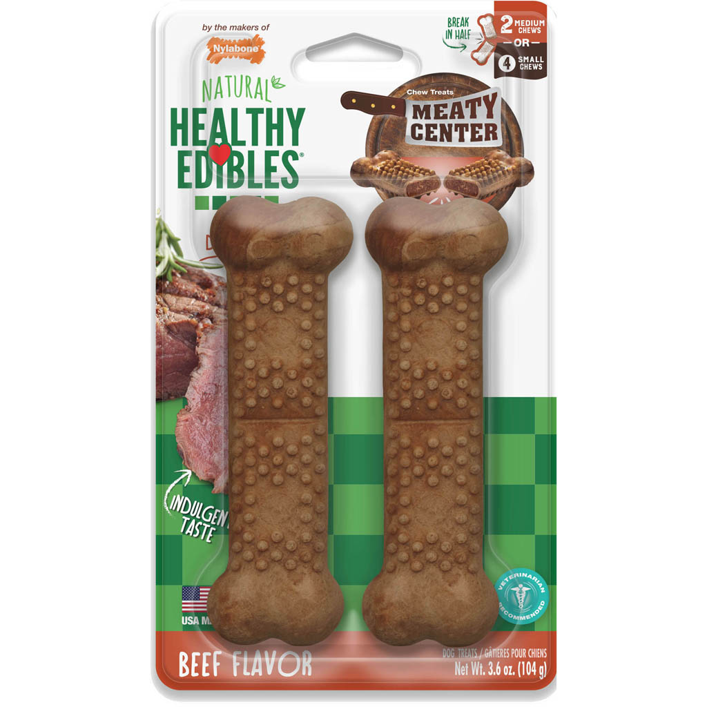 Healthy Edibles Meaty Center Chew Treat (BEEF, MD-2 PK)