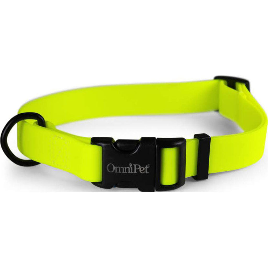 Carnival Biothane Dog Collar (NEON YELLOW, 1 X 18 X 26 IN)