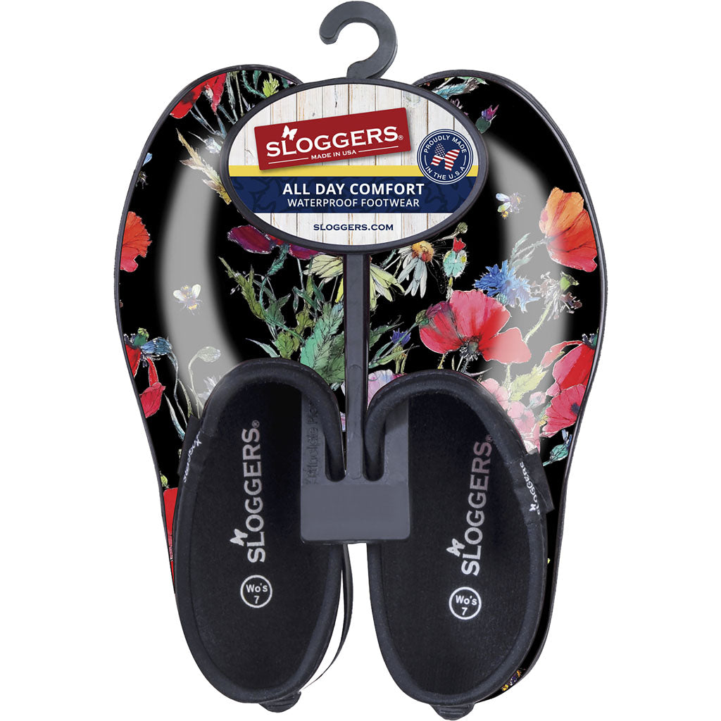 Sloggers Womens Waterproof Comfort Shoe (IN FIELDS BLACK, SZ 10)
