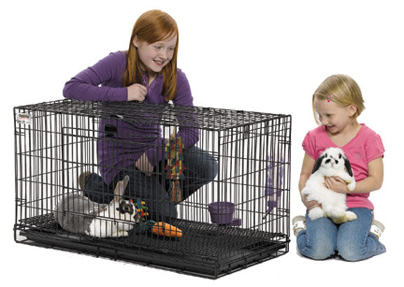 Wabbitat Rabbit Cage (BLACK, 37X19X20 IN)