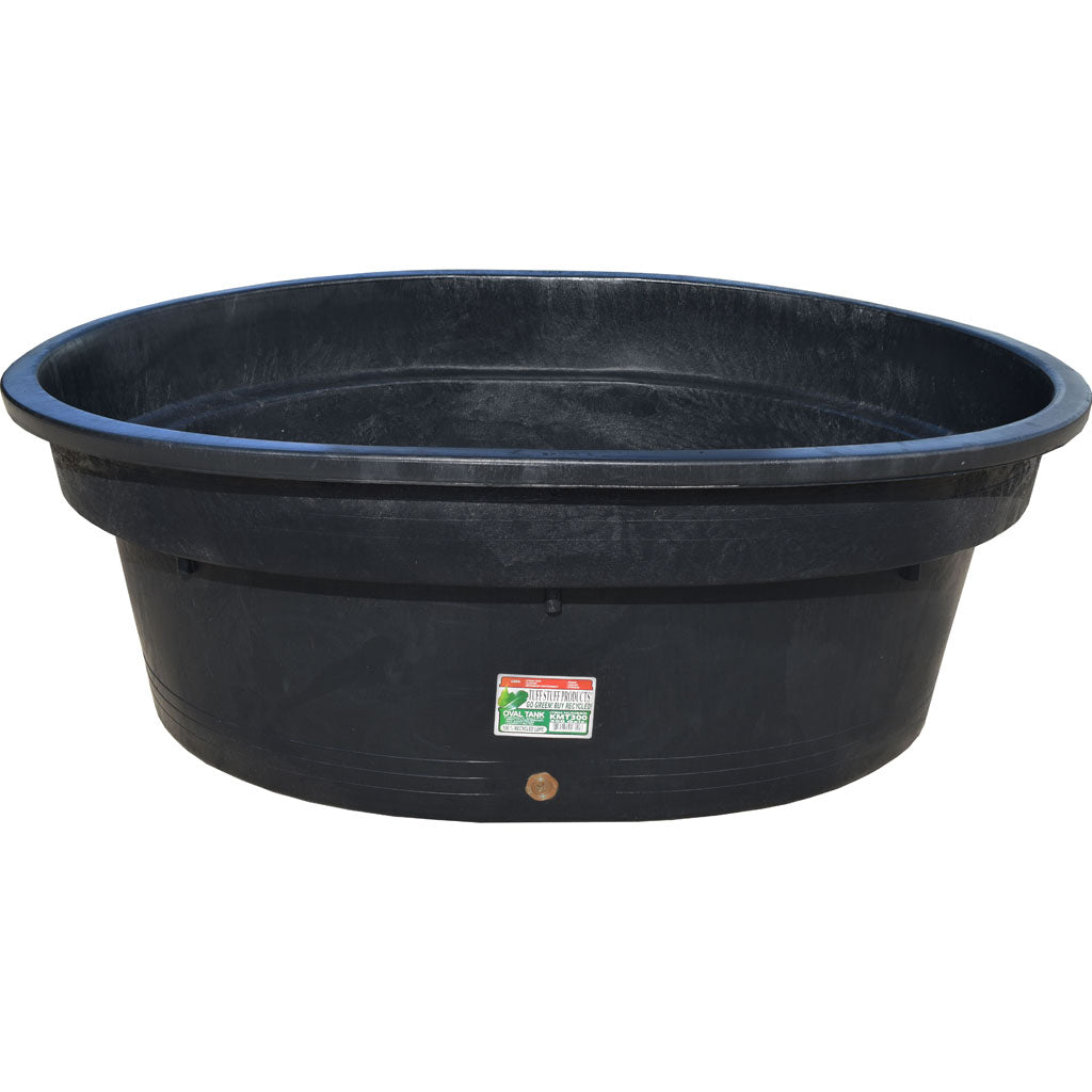 Stock Tank W/Drain Plug (BLACK, 110 GAL)