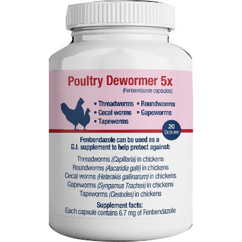 Poultry Dewormer 5x G.I. Supplement (20 CT)