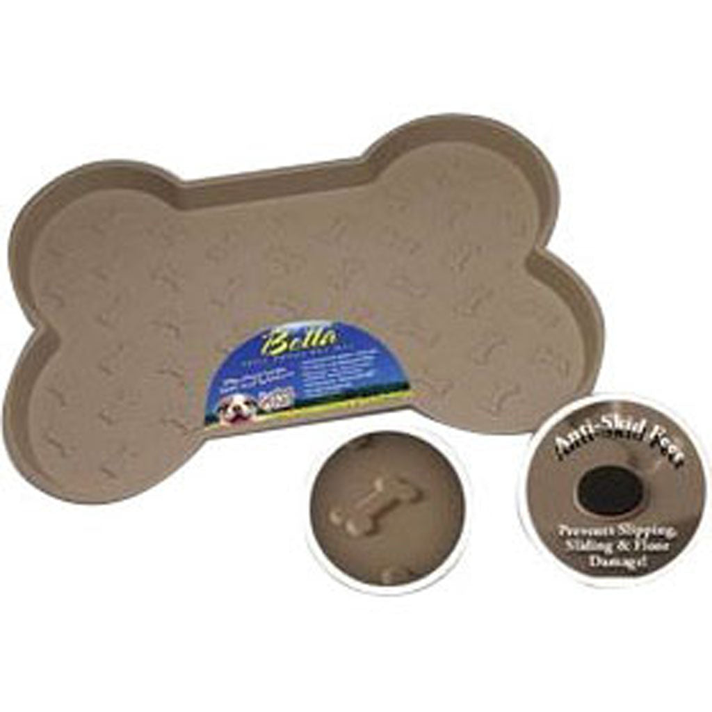 Bella Spill Proof Bone Shaped Place Mat (TAN, SM)