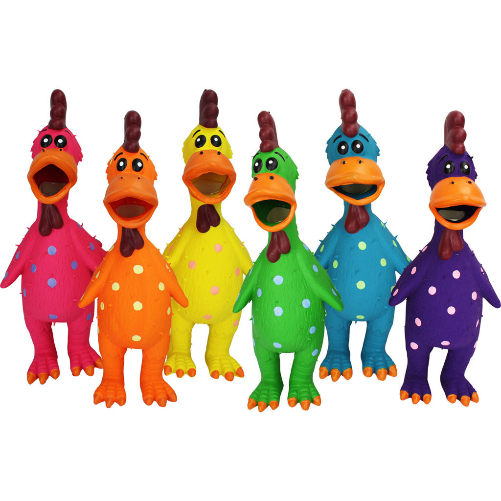 Multipet Globken Chicken Latex Dog Toy (ASSORTED, 11.5 IN)