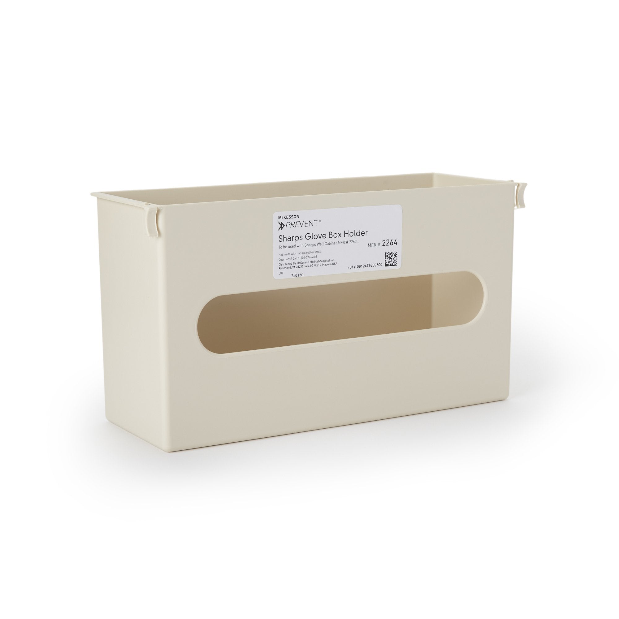 McKesson Brand - Glove Box Holder McKesson Prevent® Vertical Mounted 1-Box Capacity Putty 3-7/8 X 6-1/2 X 11 Inch Plastic [2/CS]