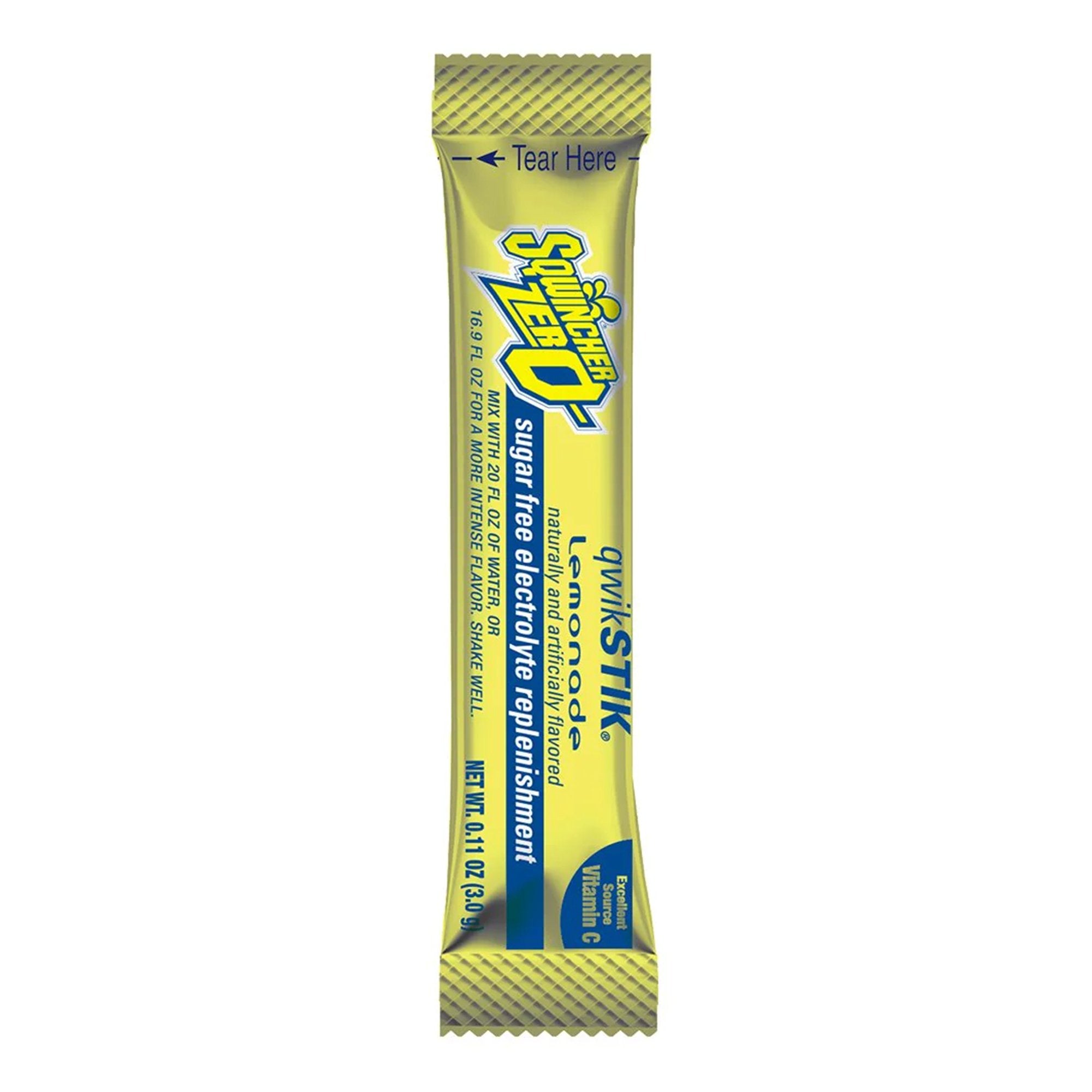 Kent Precision Foods - Oral Electrolyte Solution Sqwincher® Quik Stik® Zero Lemonade Flavor 0.11 oz. Electrolyte [500/CS]