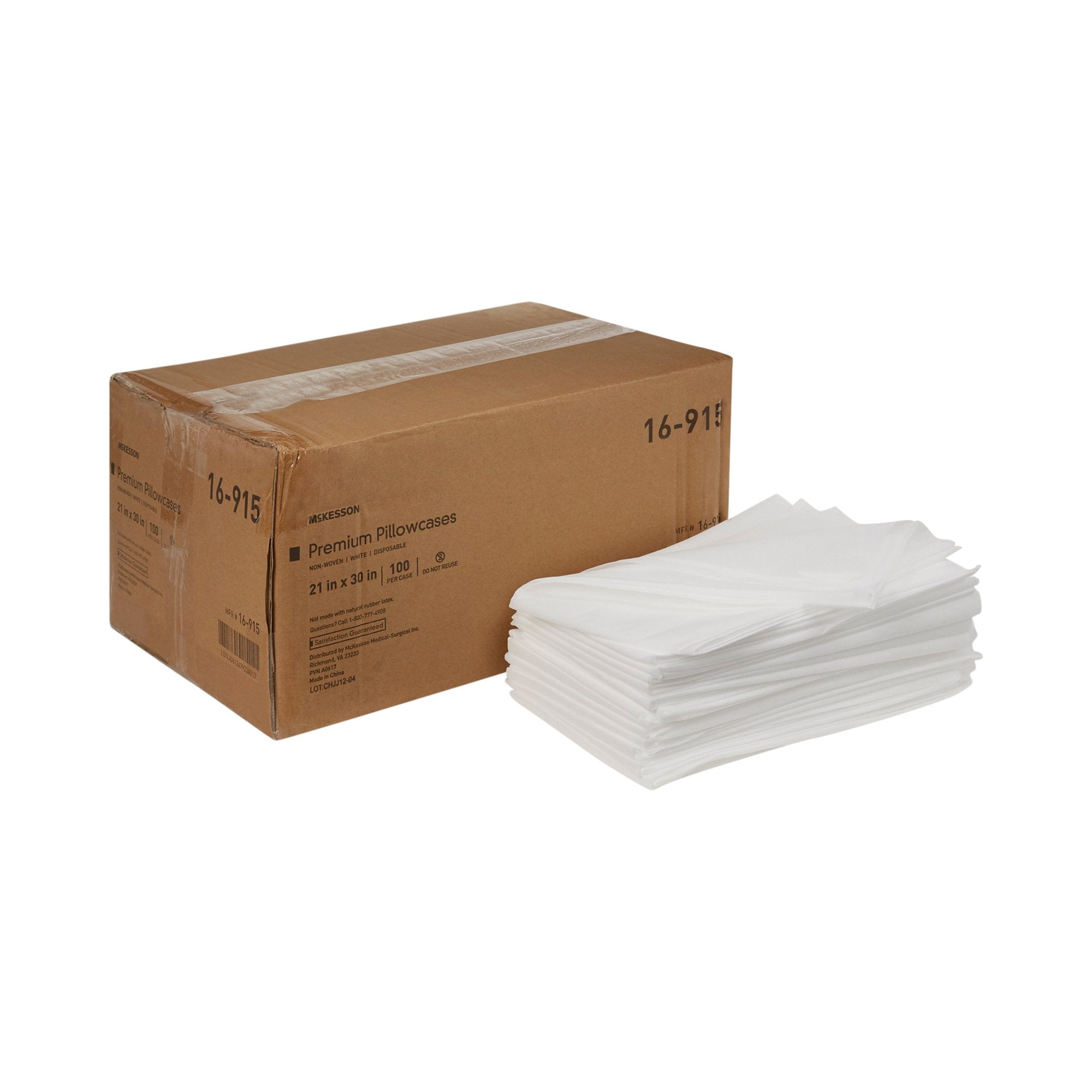 McKesson Brand - Pillowcase McKesson Standard White Disposable [100/CS] (131612_CS)