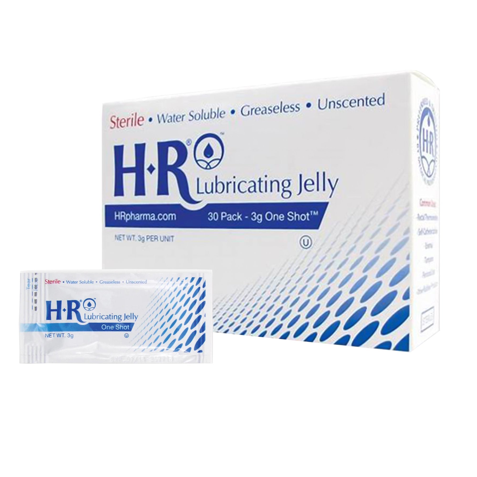 HR Pharma DBA HR Healthcare - Lubricating Jelly HR® One Shot® 3 Gram Individual Packet Sterile [1440/CS]