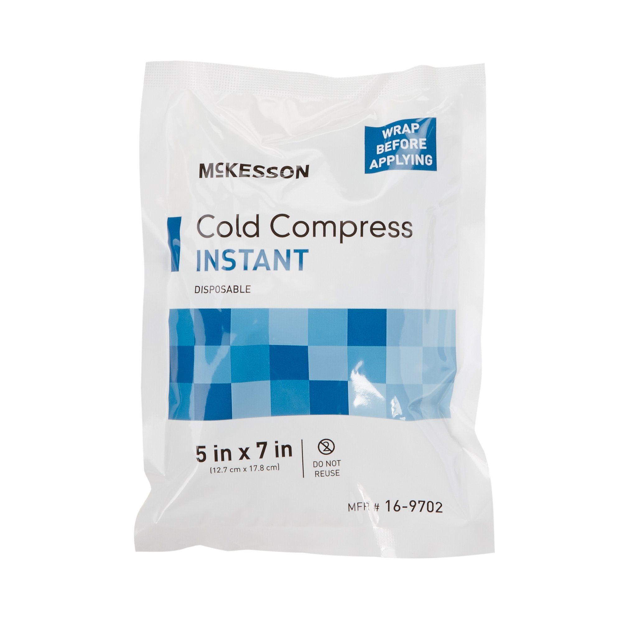 McKesson Brand - Instant Cold Pack McKesson General Purpose 5 X 7 Inch Plastic / Calcium Ammonium Nitrate / Water Disposable [24/CS]