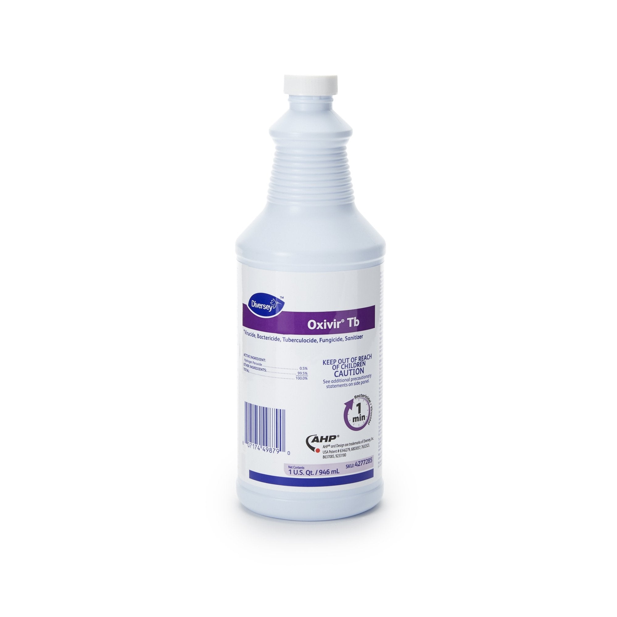 Lagasse - Diversey™ Oxivir® Tb Surface Disinfectant Cleaner Peroxide Based Manual Pour Liquid 32 oz. Bottle Cherry Almond Scent NonSterile [12/CS]