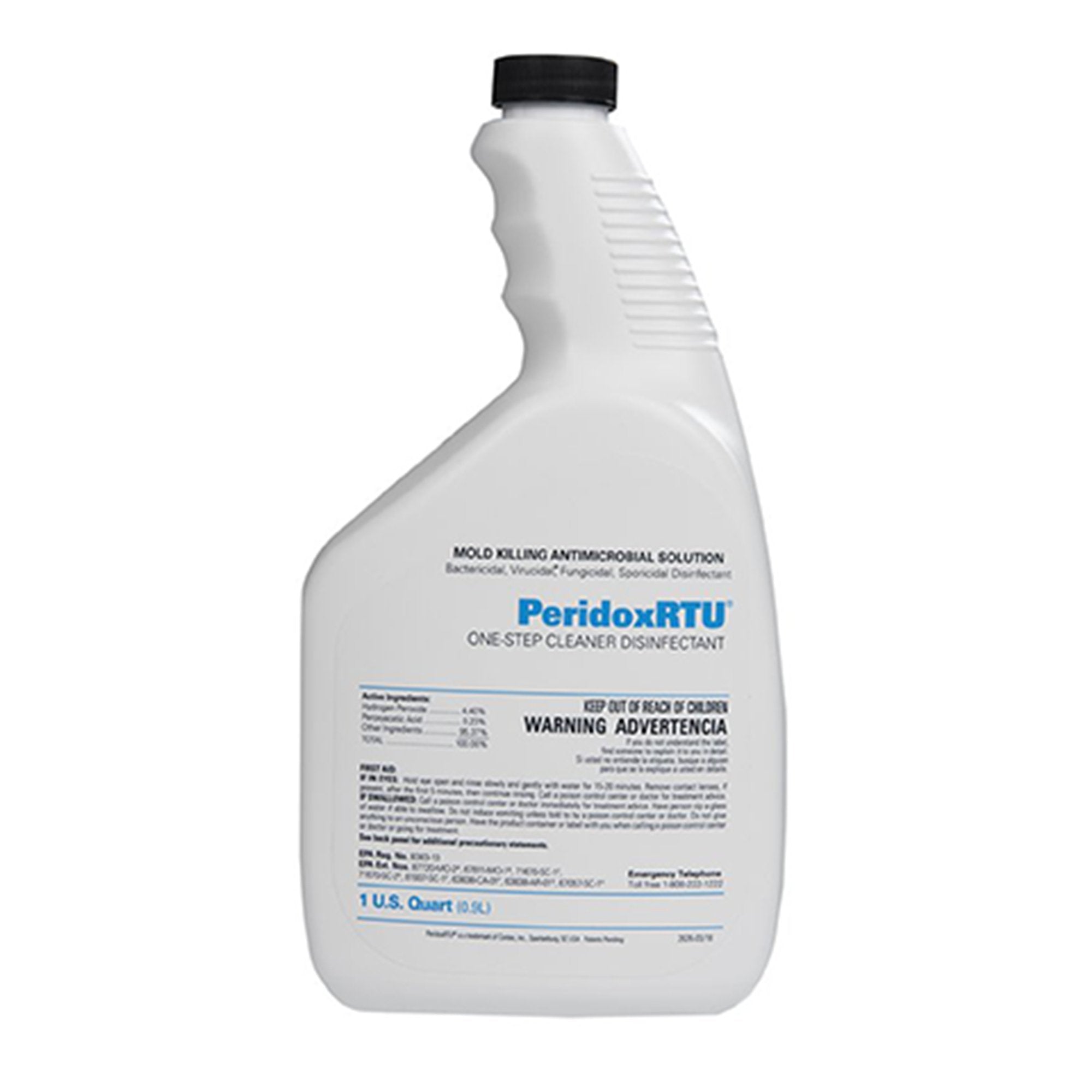 Fisher Scientific - PeridoxRTU™ Surface Disinfectant Cleaner Peroxide Based Manual Pour Liquid 32 oz. Bottle Vinegar Scent NonSterile [6/CS]