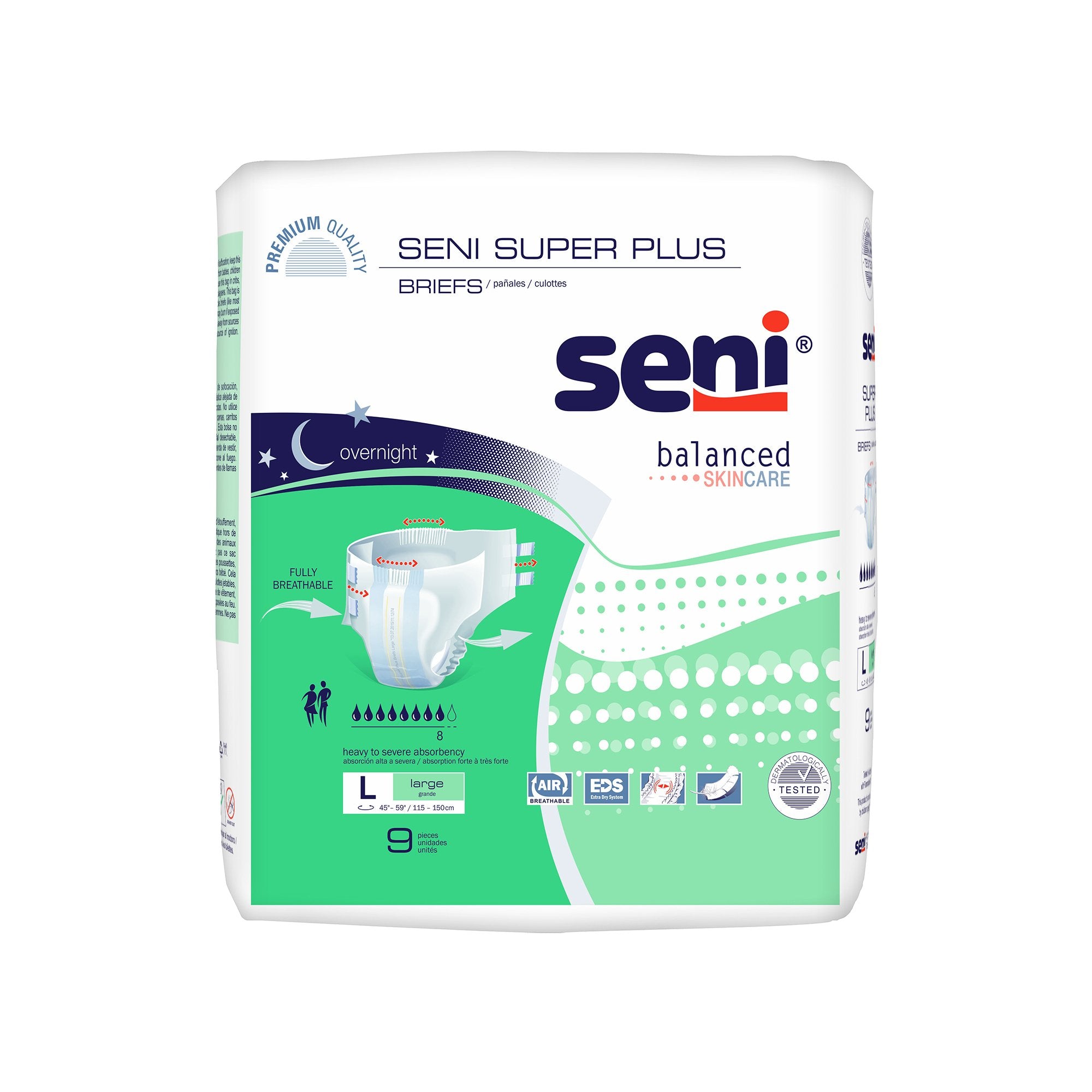 TZMO USA Inc - Unisex Adult Incontinence Brief Seni® Super Plus Large Disposable Heavy Absorbency [36/CS]