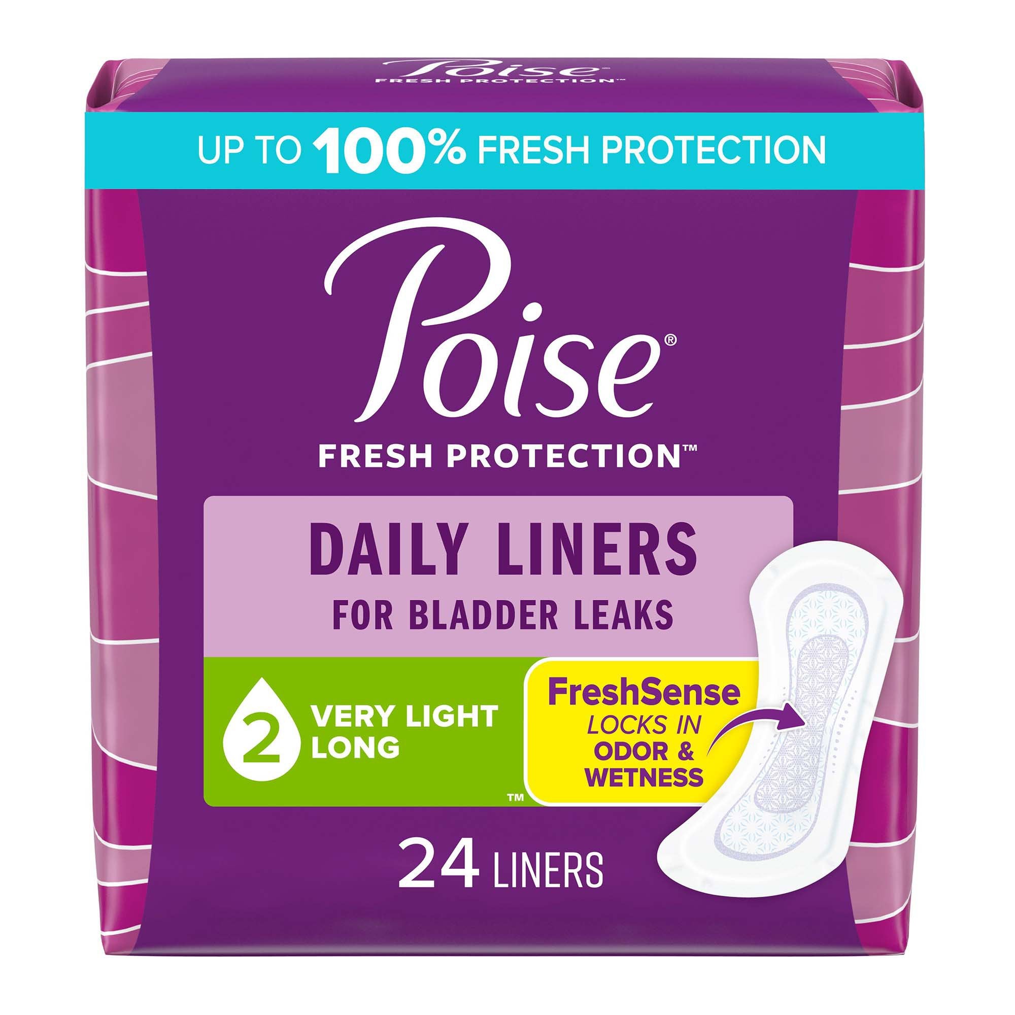 Kimberly Clark - Bladder Control Pad Poise® Fresh Protection™ 8-1/2 Inch Length Light Absorbency Sodium Polyacrylate Core One Size Fits Most [192/CS]