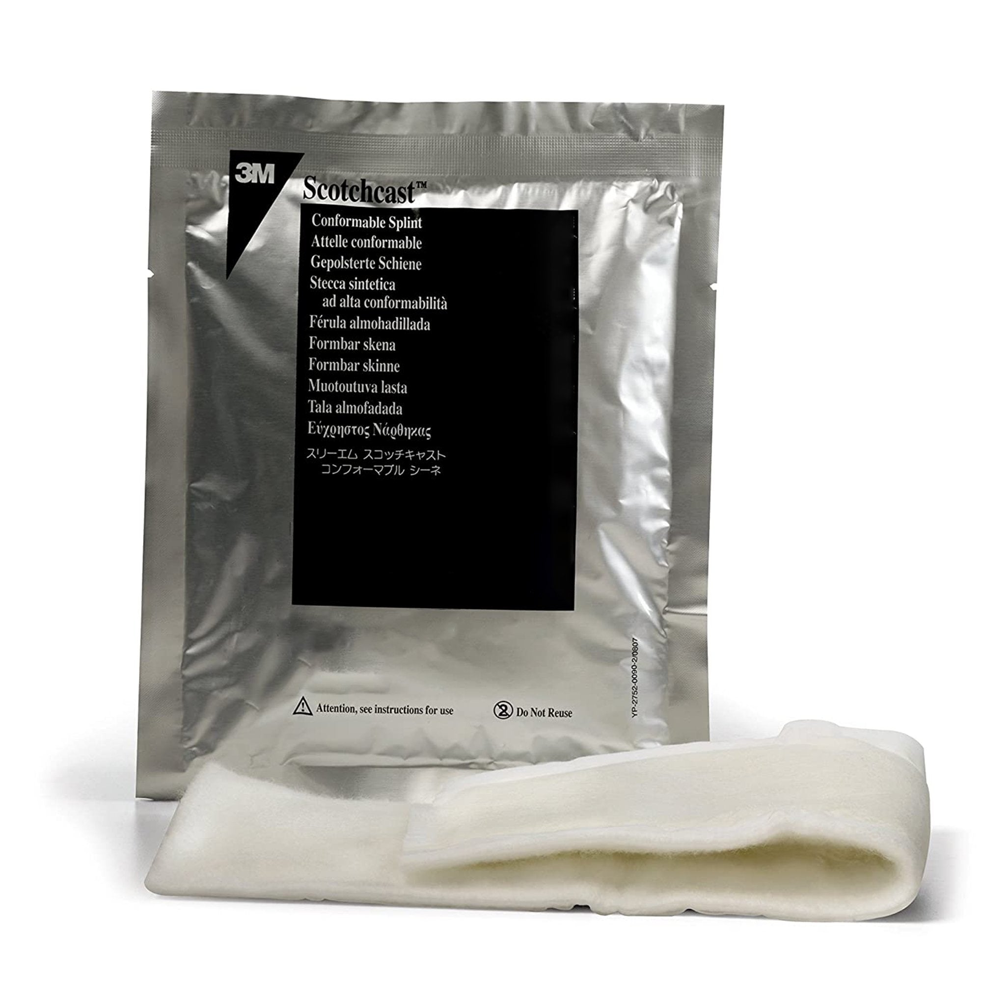 Solventum Corporation - Padded Precut Splint 3M™ Scotchcast™ Quick Step Double Sided Felt 2 X 10 Inch Felt / Fiberglass White [10/CS]