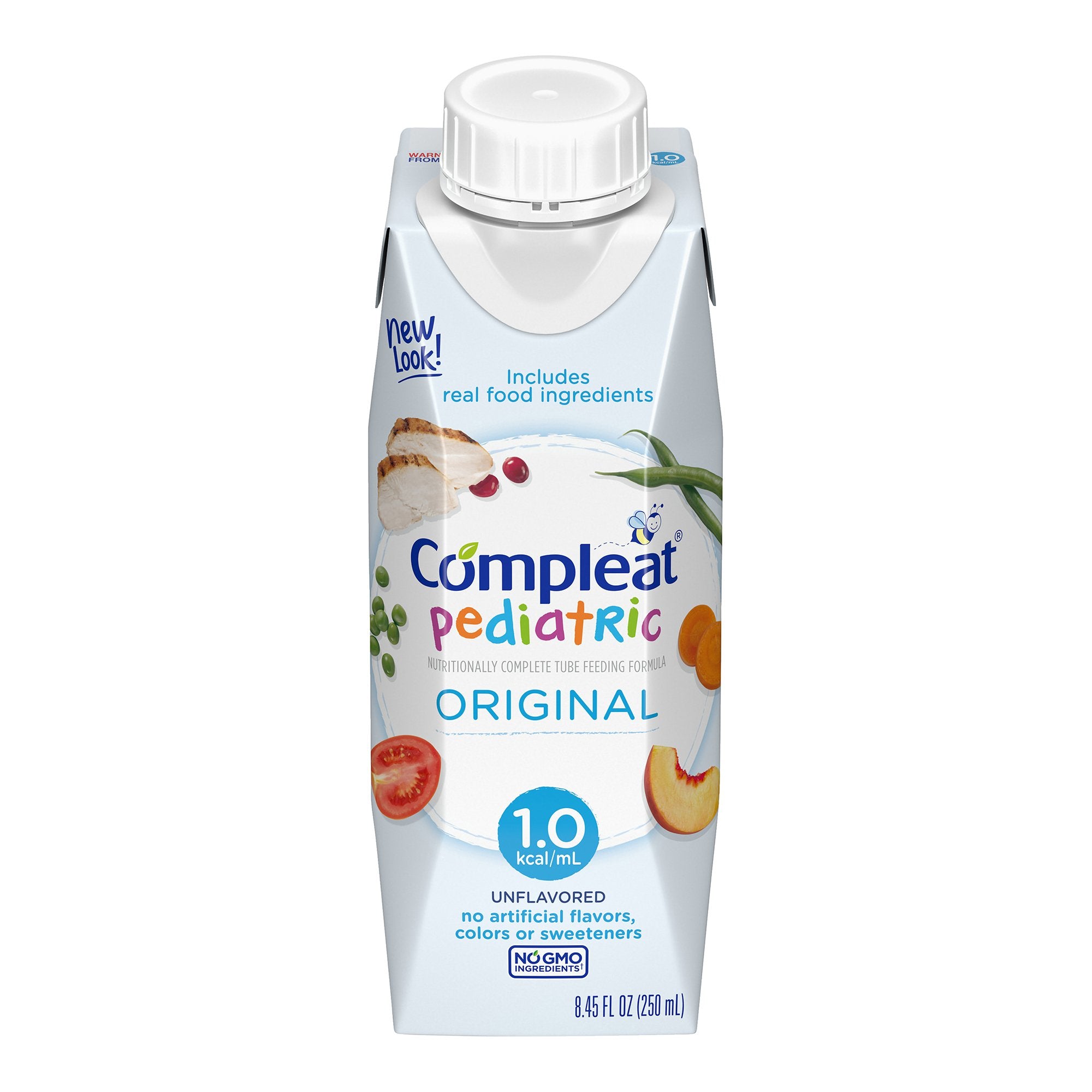 Nestle Healthcare Nutrition - Pediatric Tube Feeding Formula Compleat® Pediatric Original Unflavored 8.45 oz. Reclosable Carton Liquid Real Food Ingredients [24/CS]