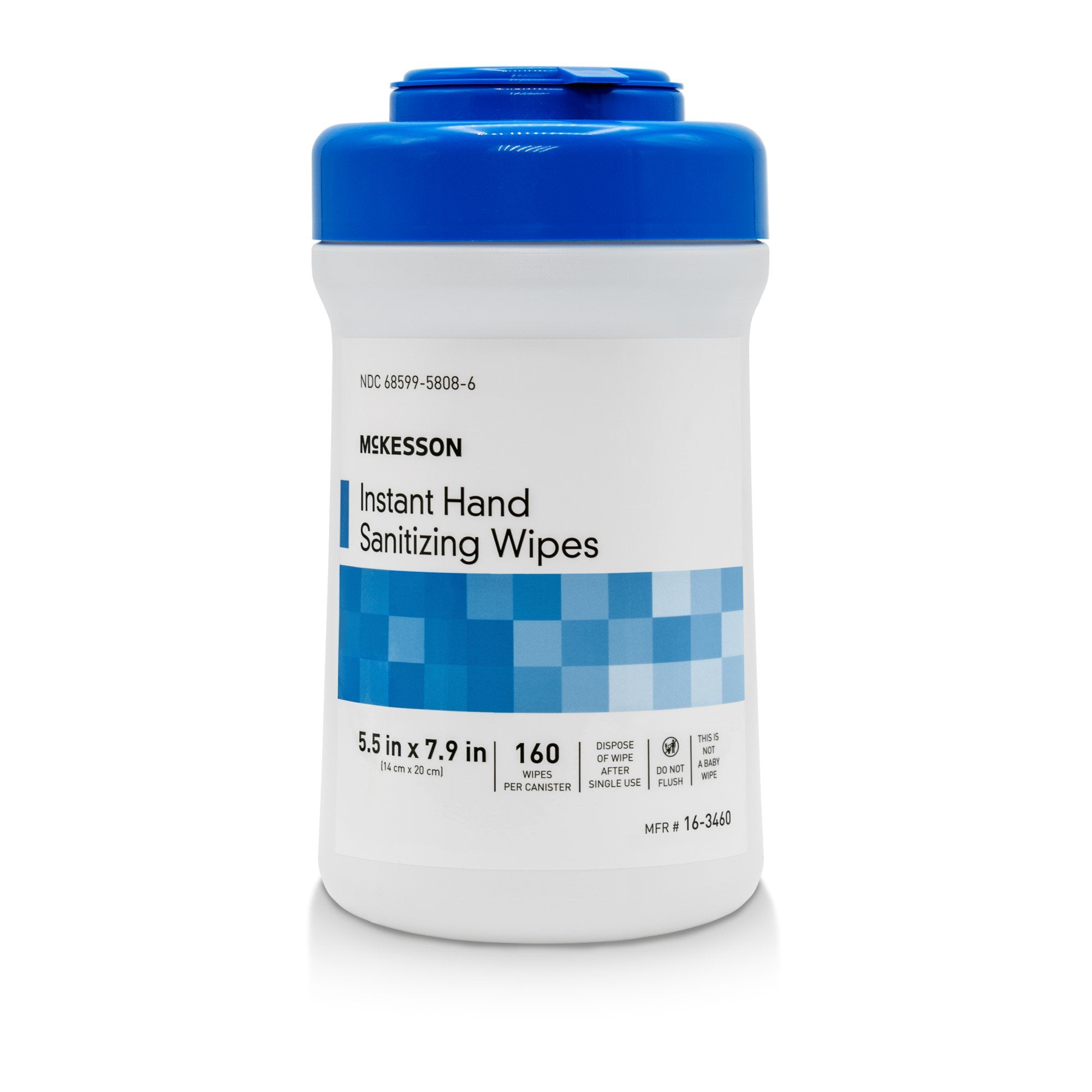 McKesson Brand - Hand Sanitizing Wipe McKesson 160 Count Ethyl Alcohol Wipe Canister [12/CS]