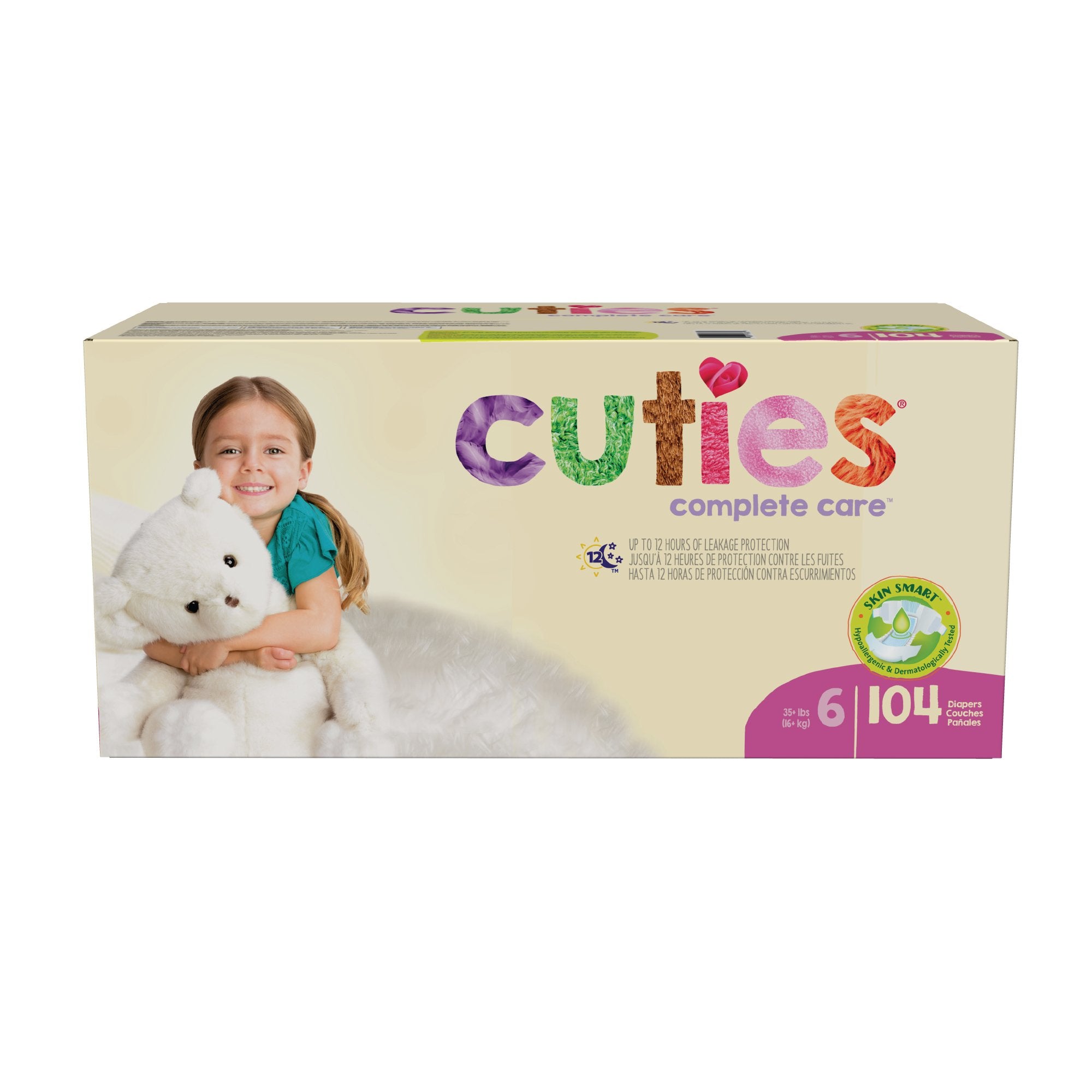 First Quality - Unisex Baby Diaper Cuties® Complete Care Size 6 Disposable Heavy Absorbency [104/CS]