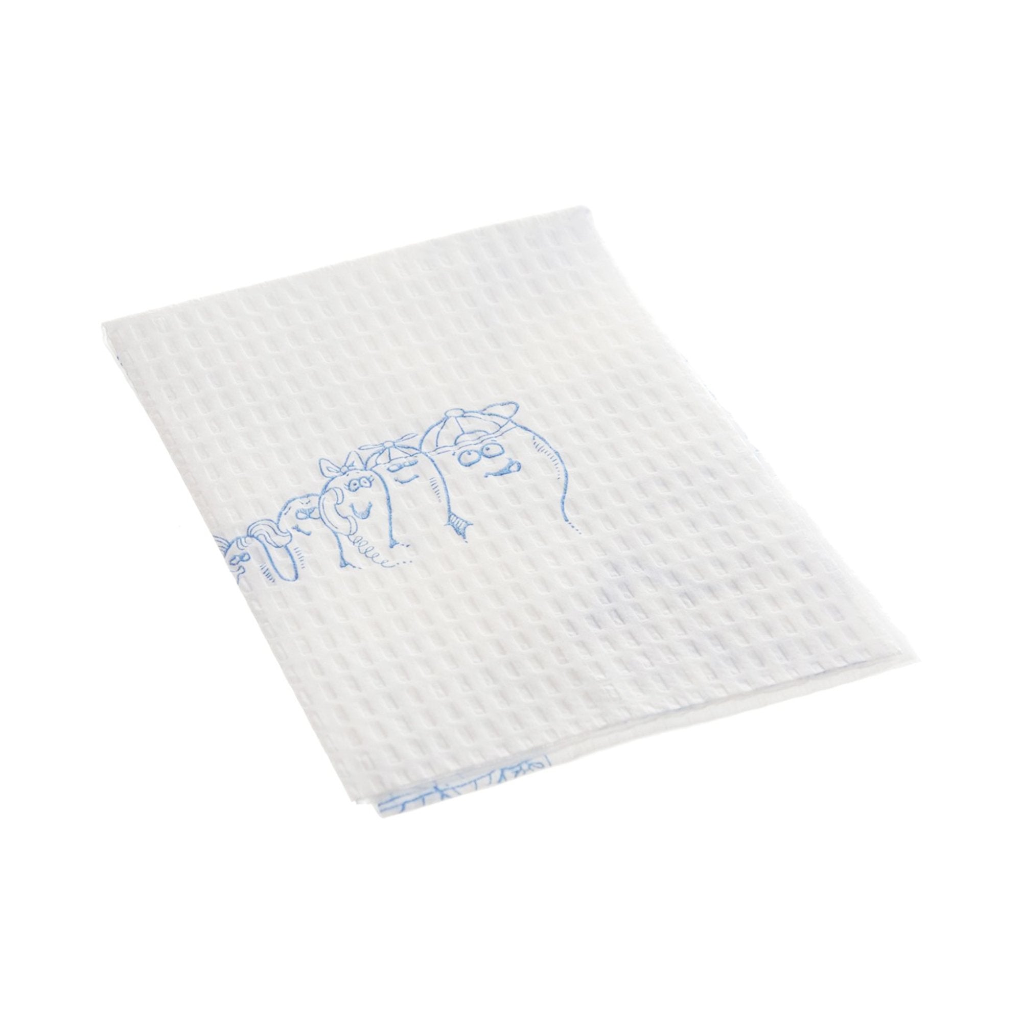 Tidi Products - Procedure Towel Tidi® Choice 13 W X 18 L Inch White / Blue Cartoon Toes NonSterile [500/CS] (276066_CS)