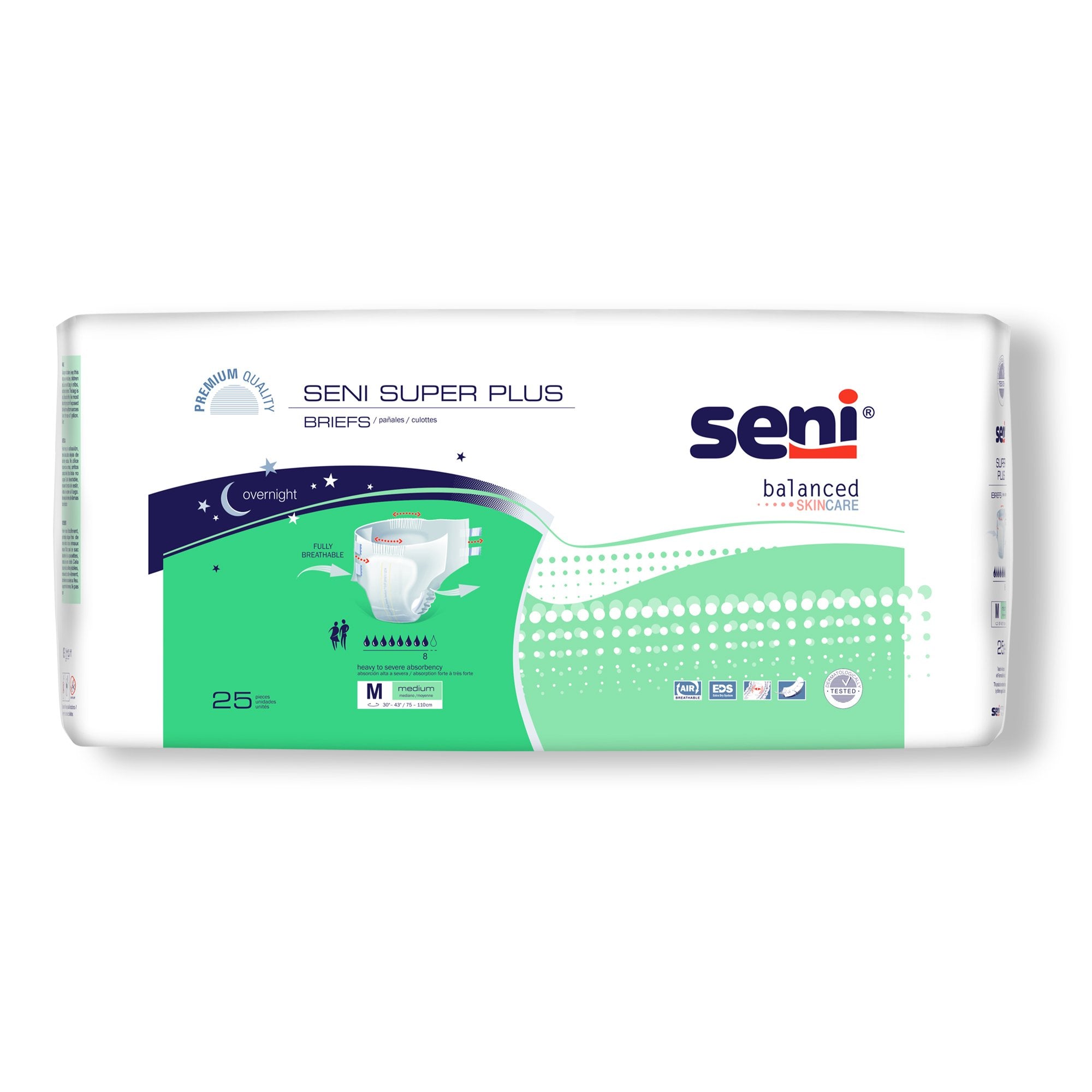 TZMO USA Inc - Unisex Adult Incontinence Brief Seni® Super Plus Medium Disposable Heavy Absorbency [75/CS]