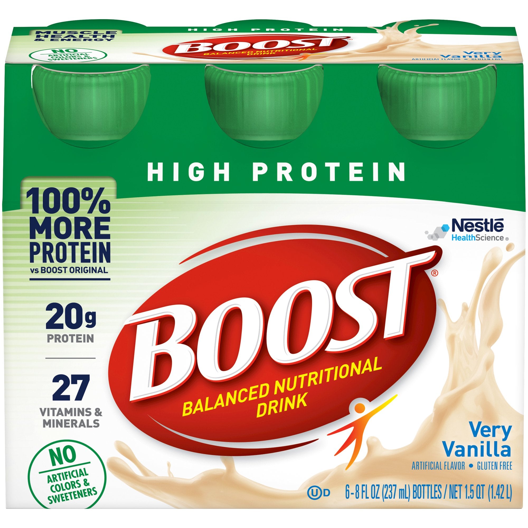 Nestle Healthcare Nutrition - Oral Supplement Boost® High Protein Very Vanilla Flavor Liquid 8 oz. Bottle [24/CS] (778933_CS)