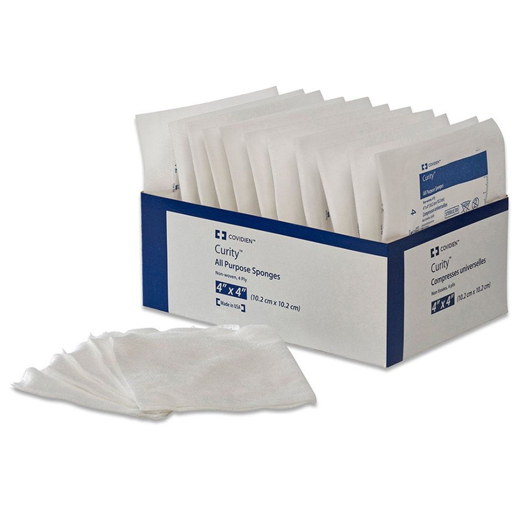 Cardinal - Nonwoven Sponge Curity™ 4 X 4 Inch 4-Ply Sterile 10 per Pouch [160/CS]