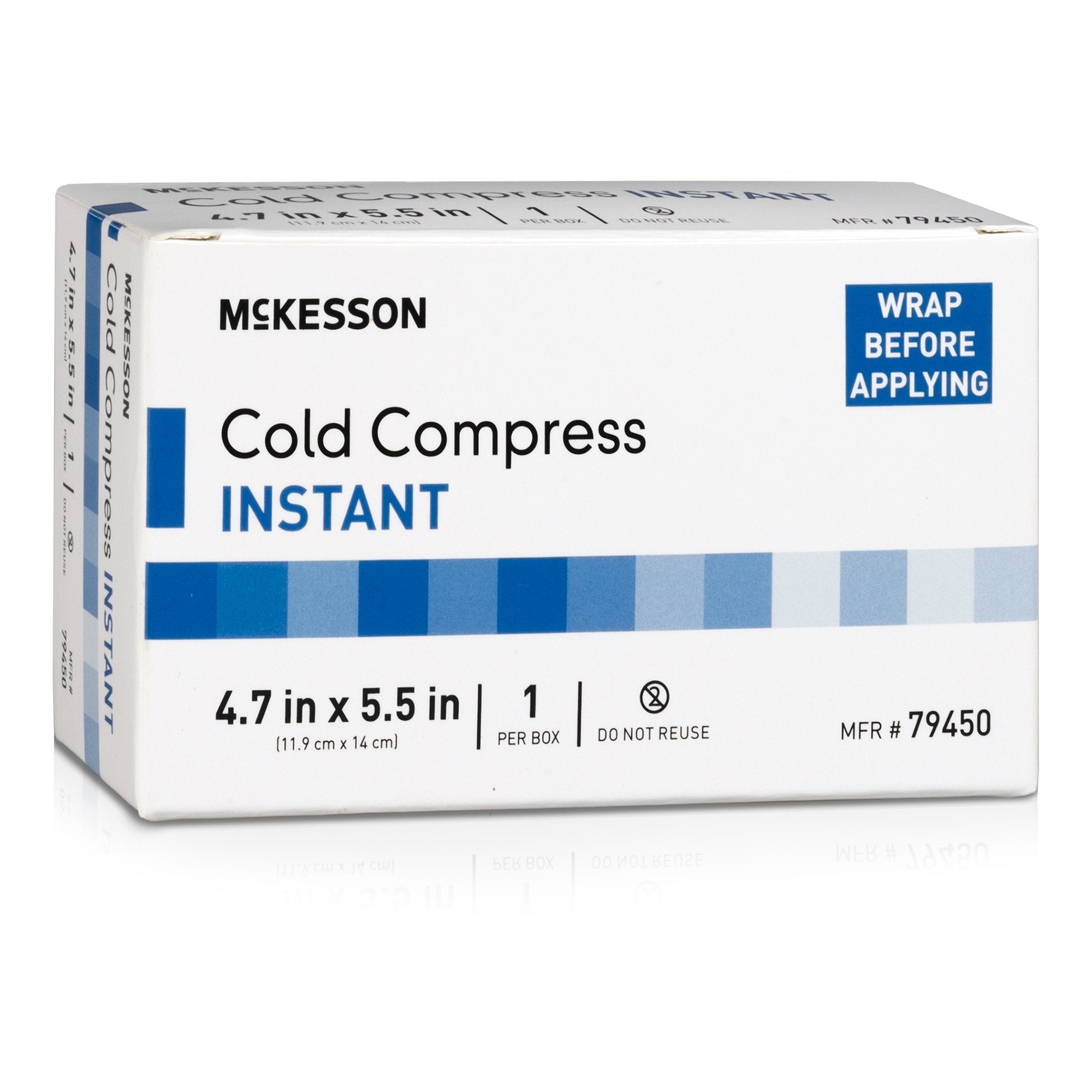 McKesson Brand - Instant Cold Pack McKesson General Purpose 4-7/10 X 5-1/2 Inch Plastic / Ammonium Nitrate / Water Disposable [50/CS]