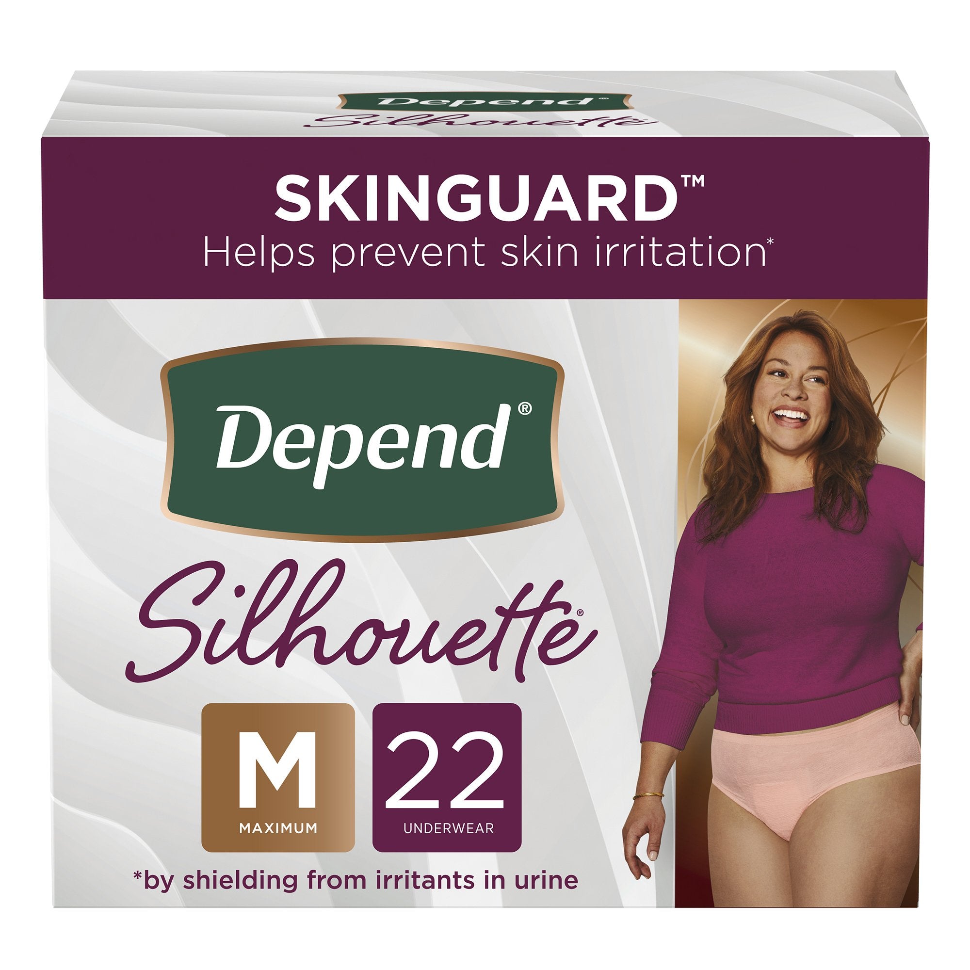 Kimberly Clark - Female Adult Absorbent Underwear Depend® Silhouette® Waistband Style Medium Disposable Heavy Absorbency [44/CS]