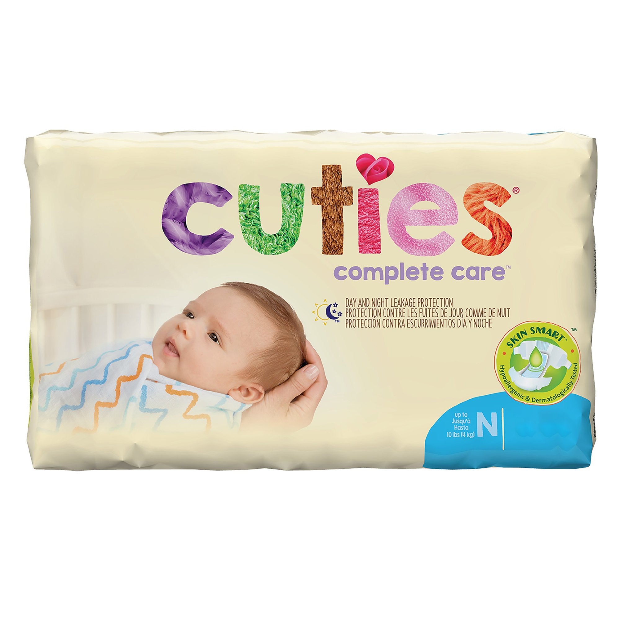 First Quality - Unisex Baby Diaper Cuties® Complete Care Newborn Disposable Heavy Absorbency [200/CS]