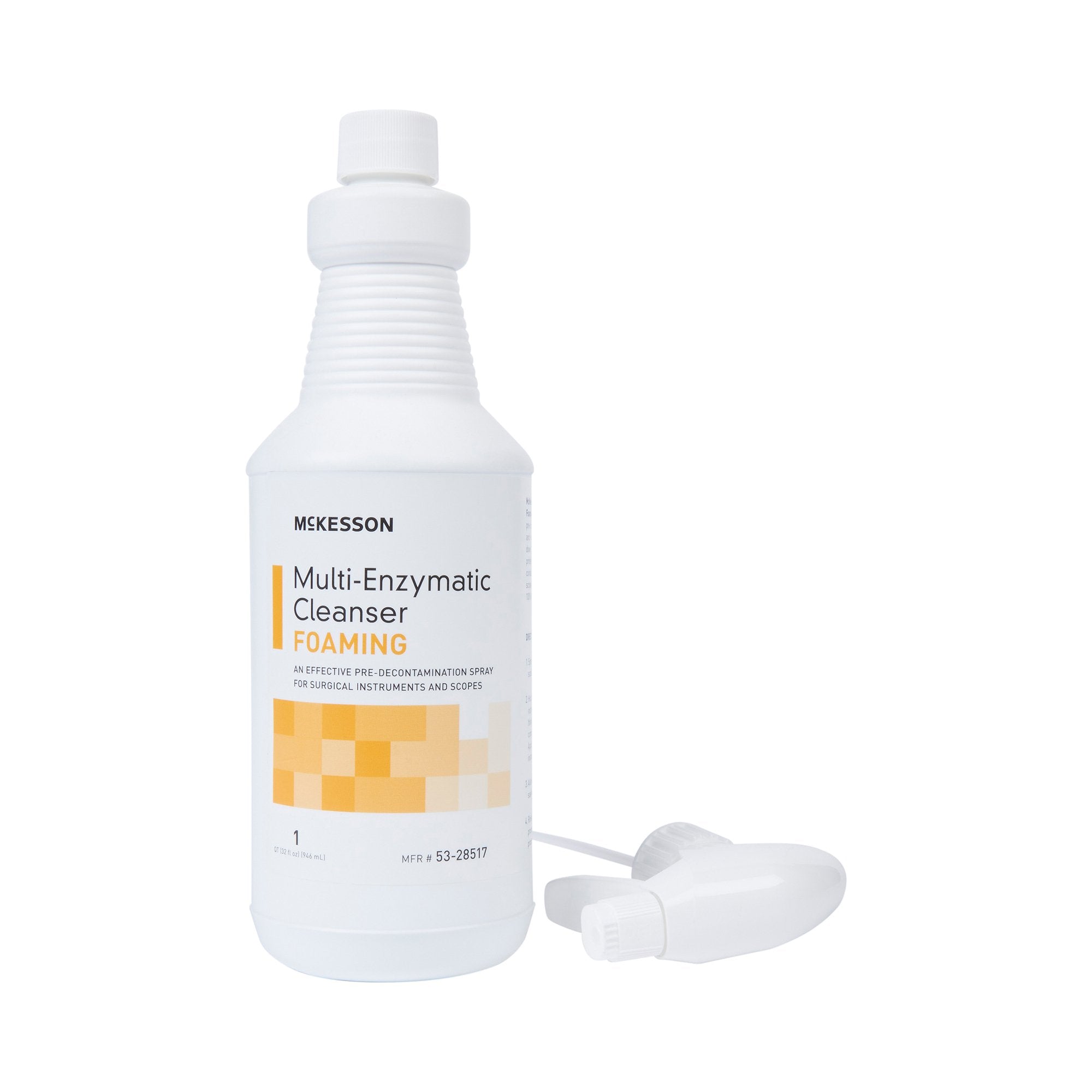 McKesson Brand - Multi-Enzymatic Instrument Detergent McKesson Foam RTU 1 Quart Bottle Fresh Rain Scent [12/CS]