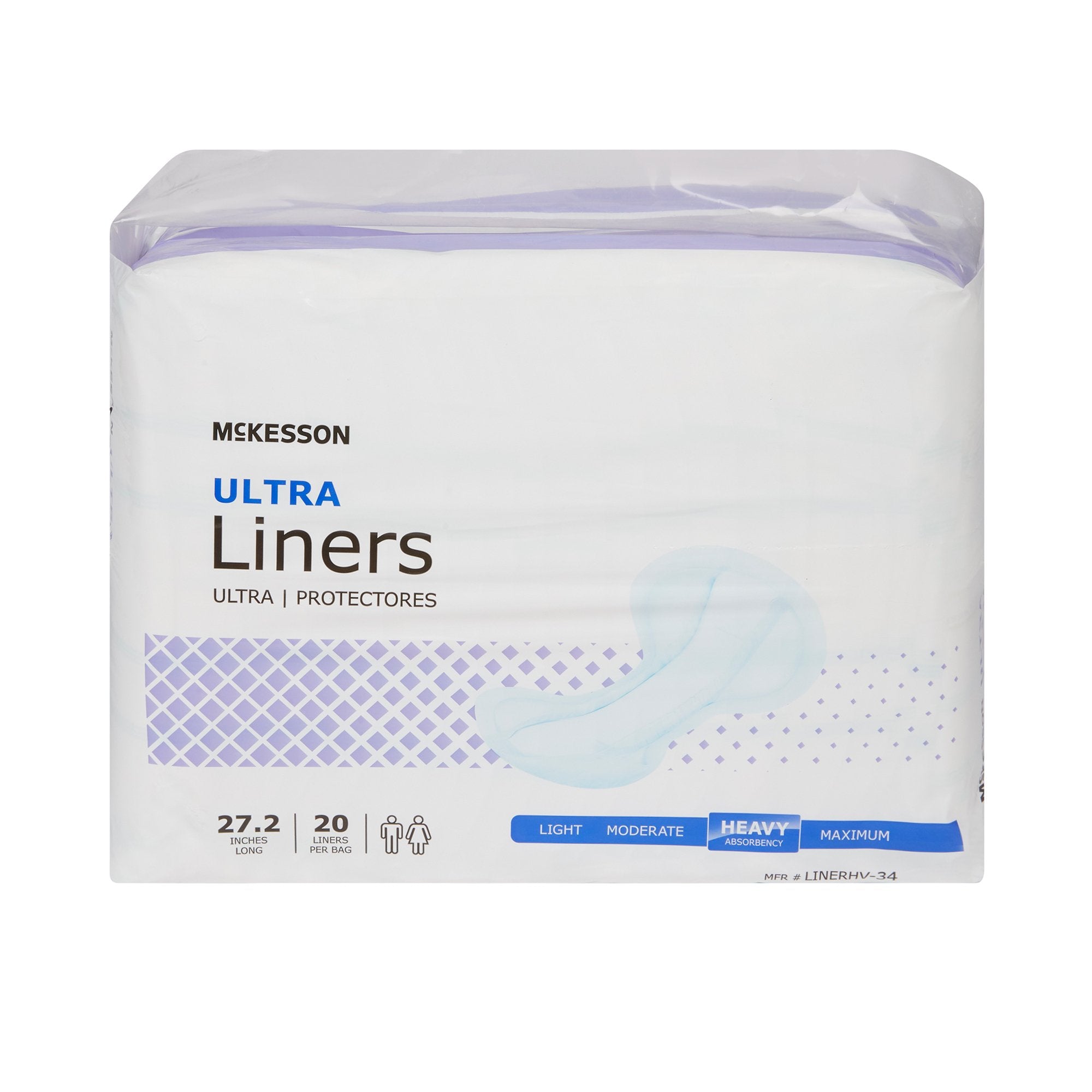 McKesson Brand - Incontinence Liner McKesson Ultra 27-1/5 Inch Length Heavy Absorbency Polymer Core One Size Fits Most [80/CS]