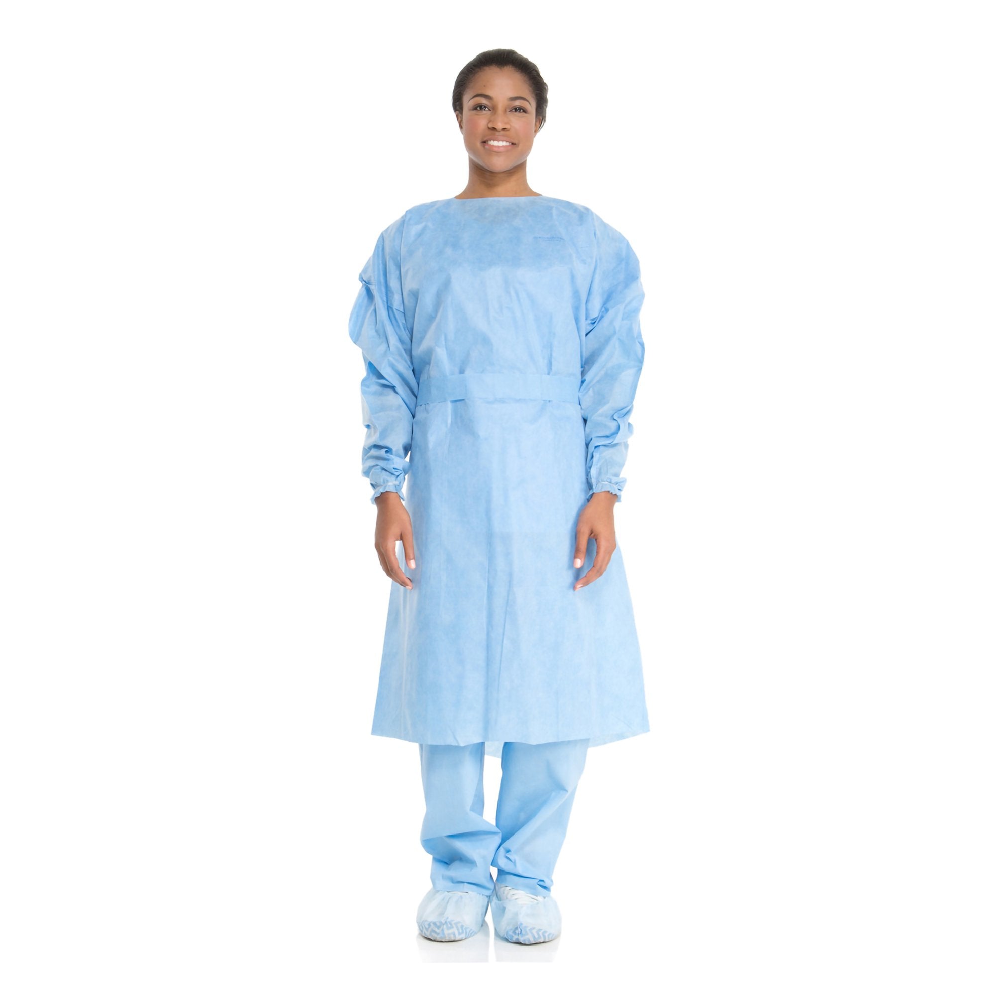 O&M Halyard Inc - Protective Procedure Gown Halyard Tri-Layer X-Large Blue NonSterile AAMI Level 2 Disposable [100/CS]