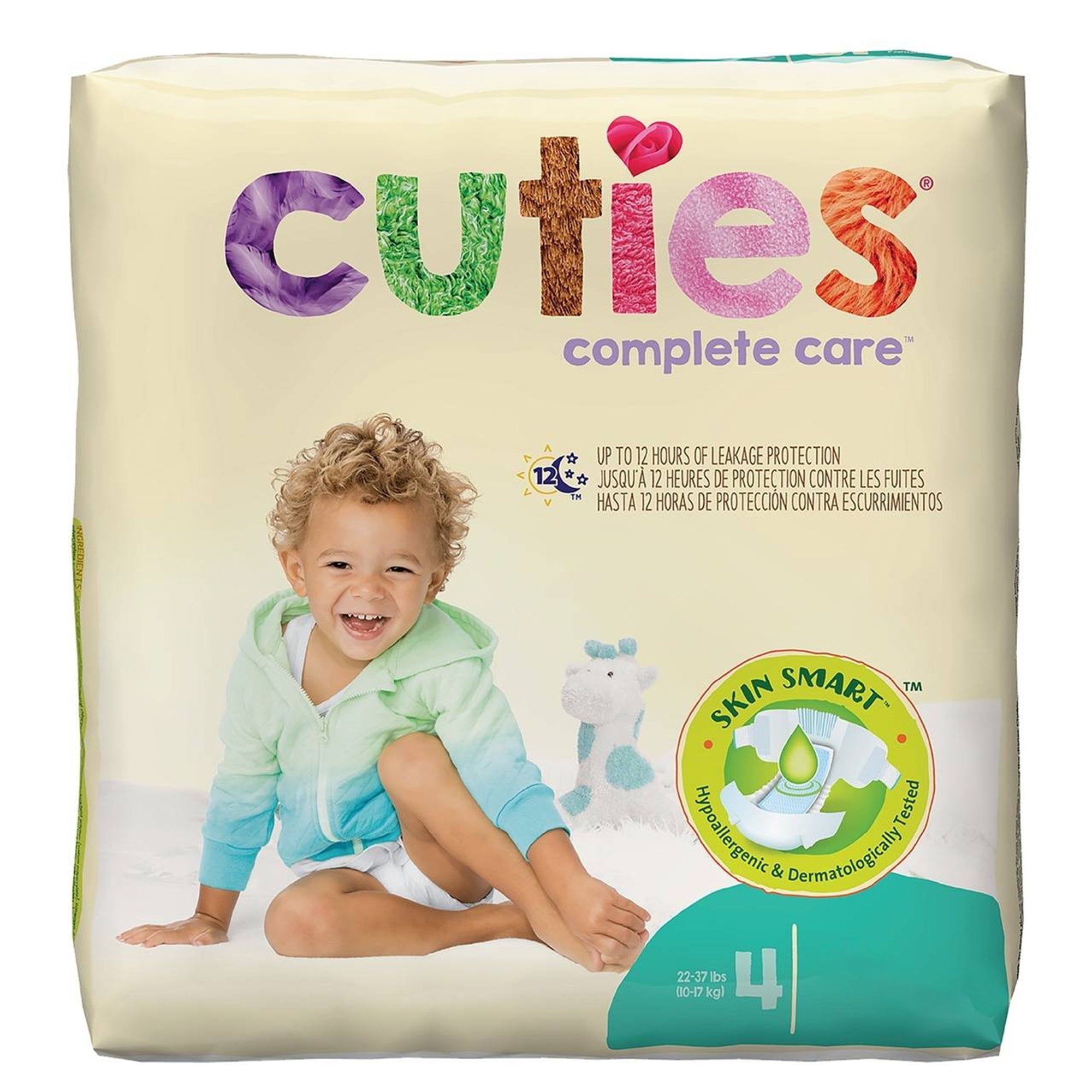 First Quality - Unisex Baby Diaper Cuties® Complete Care Size 4 Disposable Heavy Absorbency [200/CS]