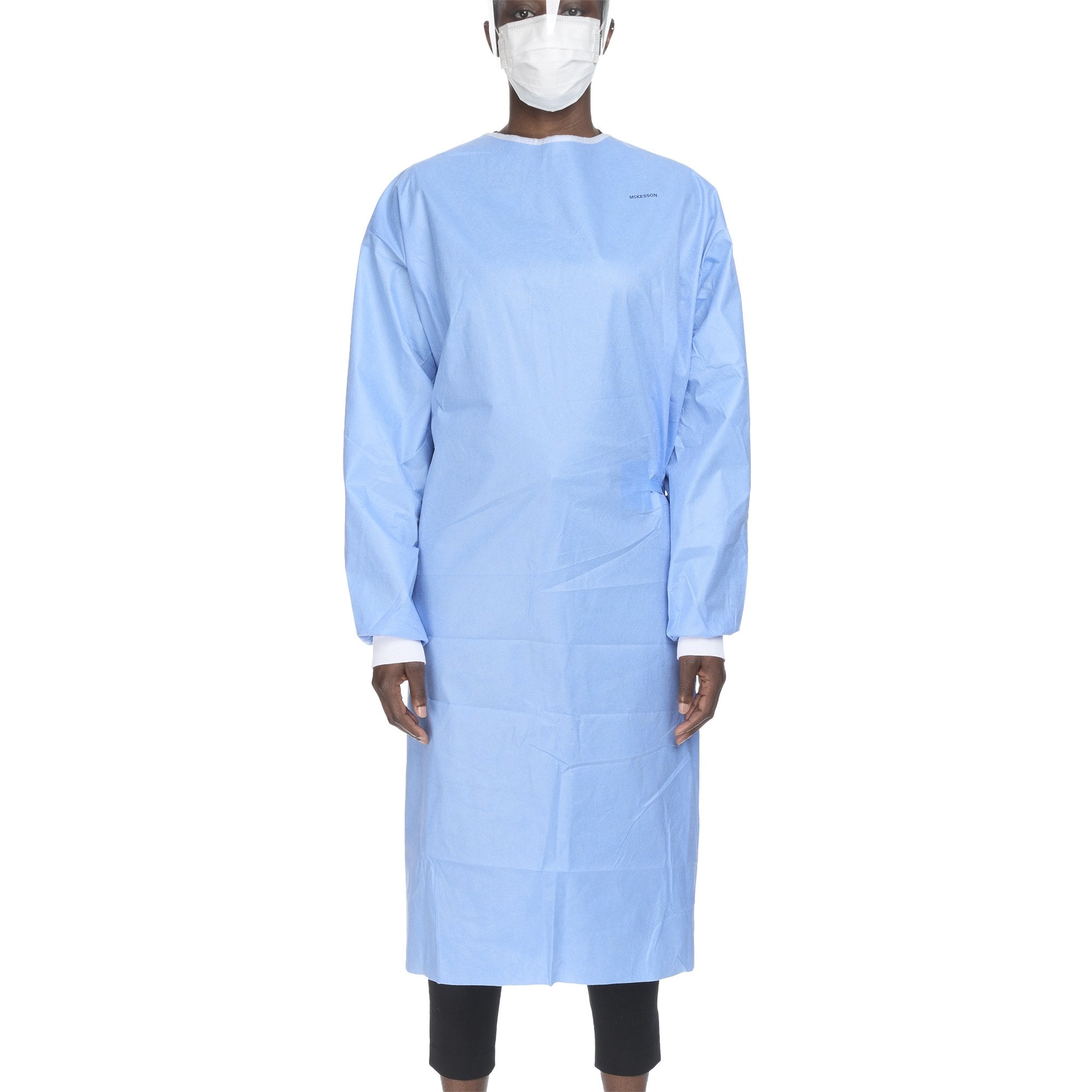 McKesson Brand - Non-Reinforced Surgical Gown with Towel McKesson Large Blue Sterile AAMI Level 3 Disposable [30/CS] (1104452_CS)