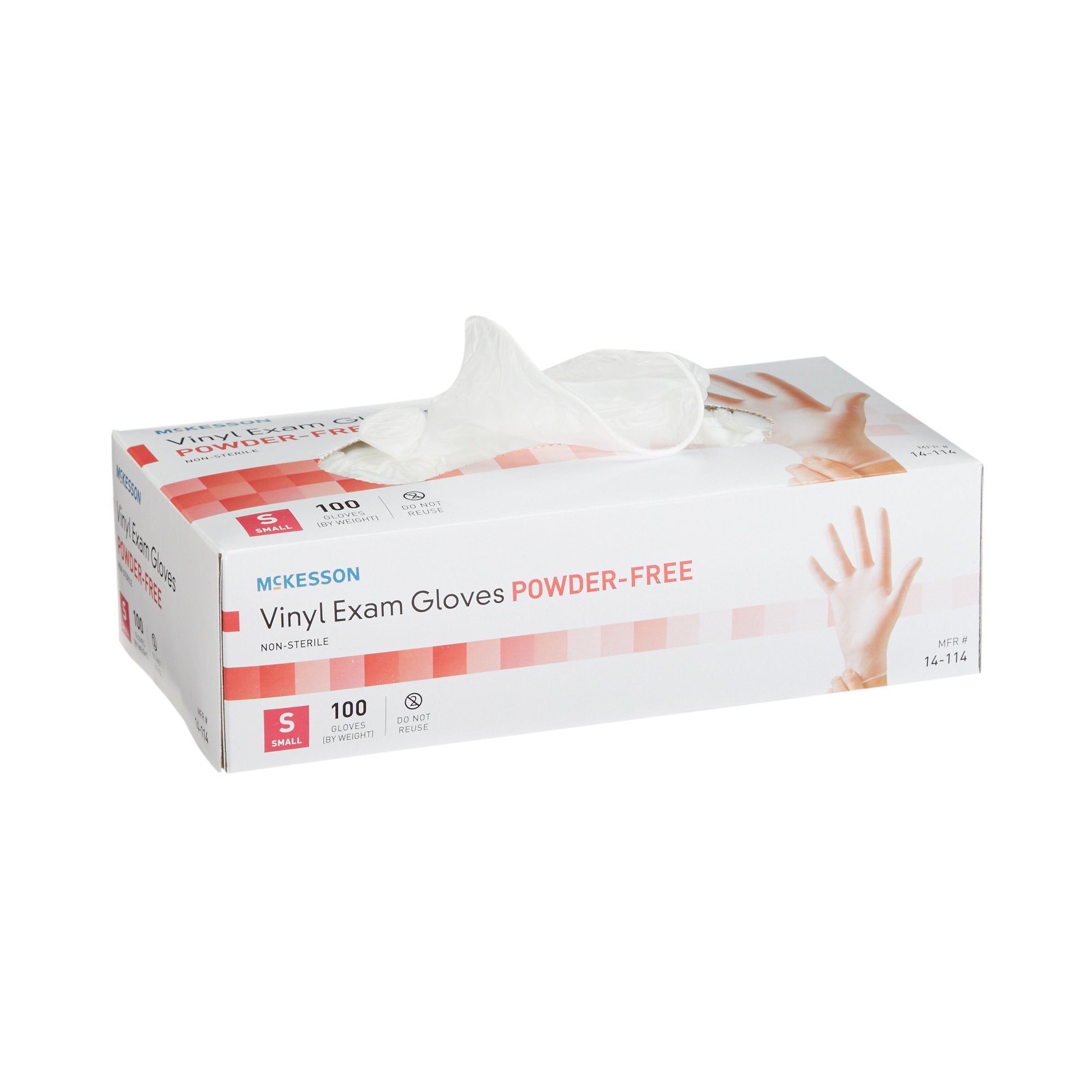 McKesson Brand - Exam Glove McKesson Small NonSterile Vinyl Standard Cuff Length Smooth Clear Not Rated [1000/CS]