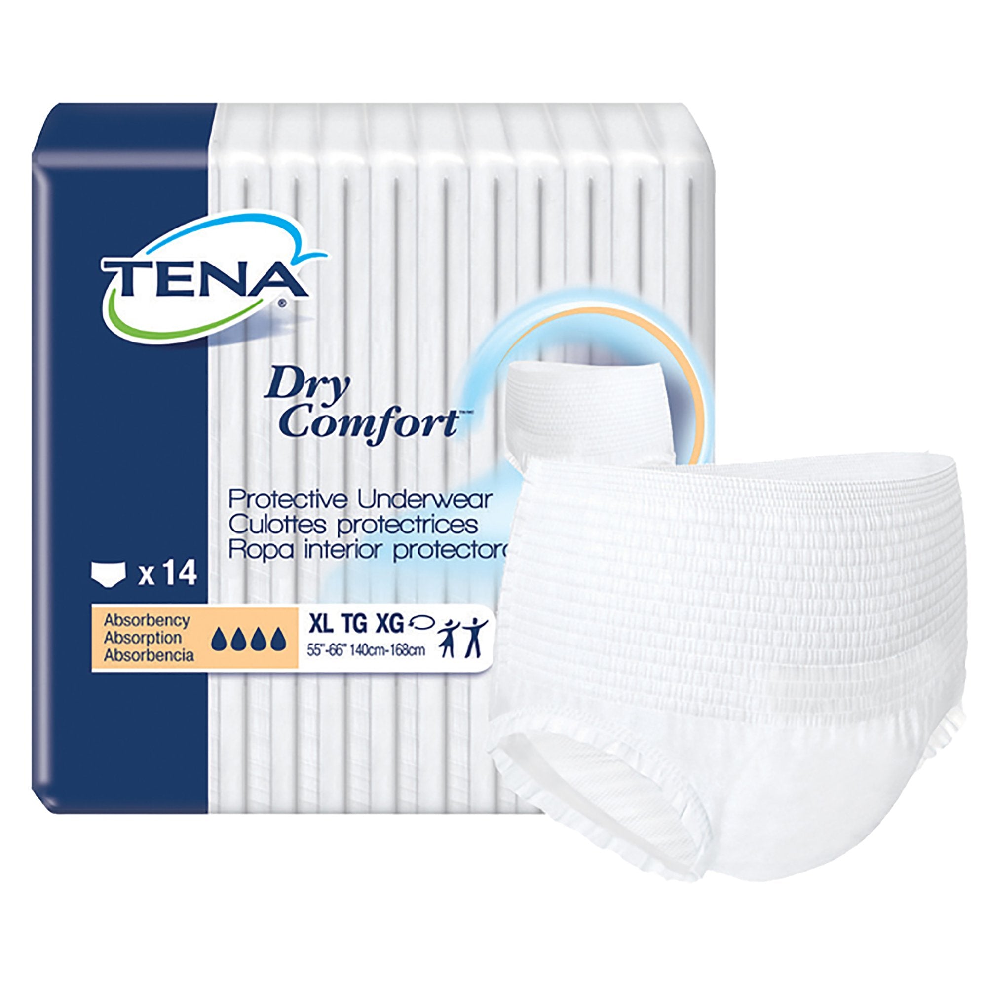 Essity HMS North America Inc - Unisex Adult Absorbent Underwear TENA® Dry Comfort™ Pull On with Tear Away Seams X-Large Disposable Moderate Absorbency [56/CS]