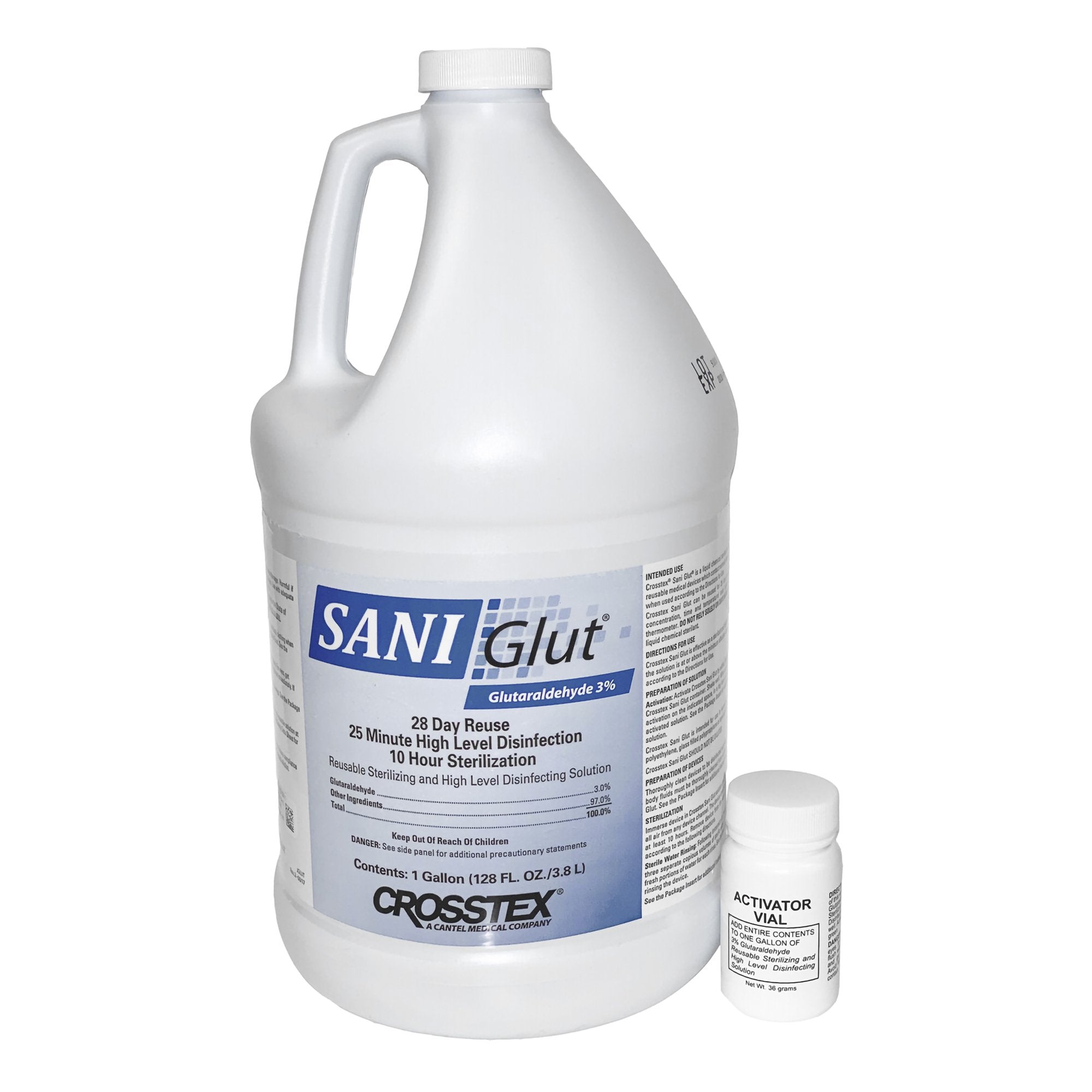 SPS Medical Supply - Glutaraldehyde High-Level Disinfectant SANI Glut™ Activation Required Liquid 1 gal. Jug Reusable [4/CS]