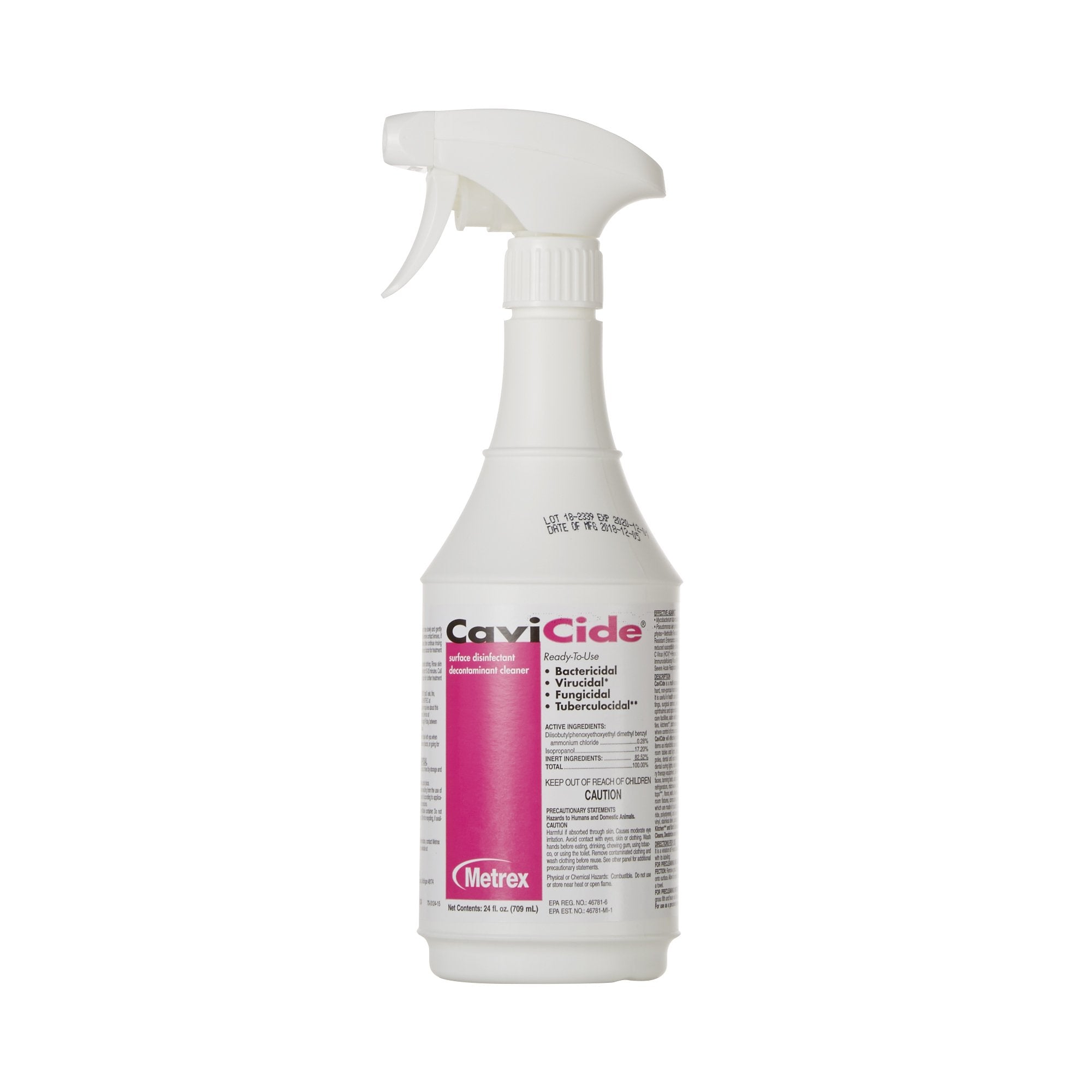 Metrex Research - CaviCide™ Surface Disinfectant Cleaner Alcohol Based Pump Spray Liquid 24 oz. Bottle Alcohol Scent NonSterile [12/CS]