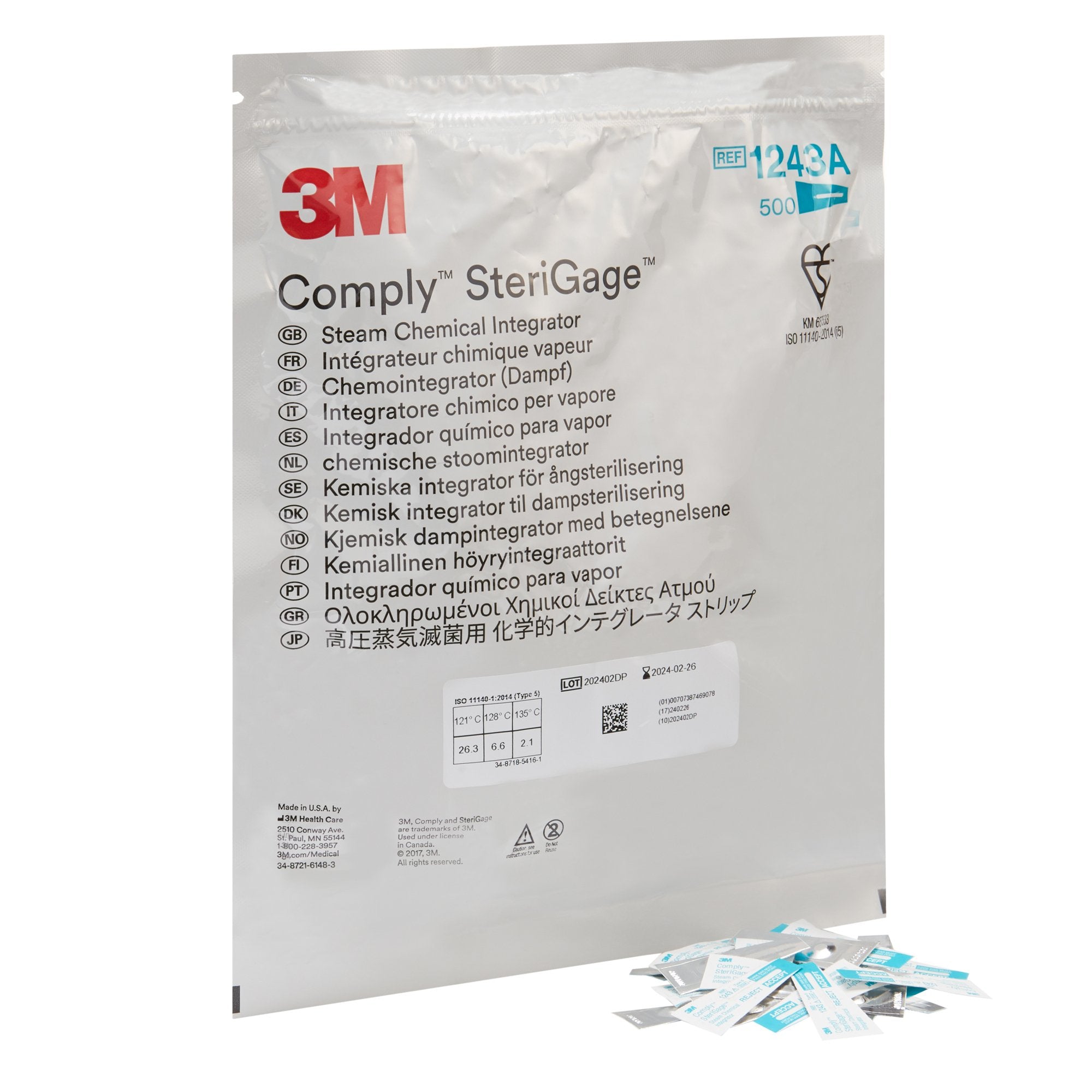 Solventum Corporation - Attest™ Sterilization Chemical Integrator Strip Steam 2 Inch [2/CS]