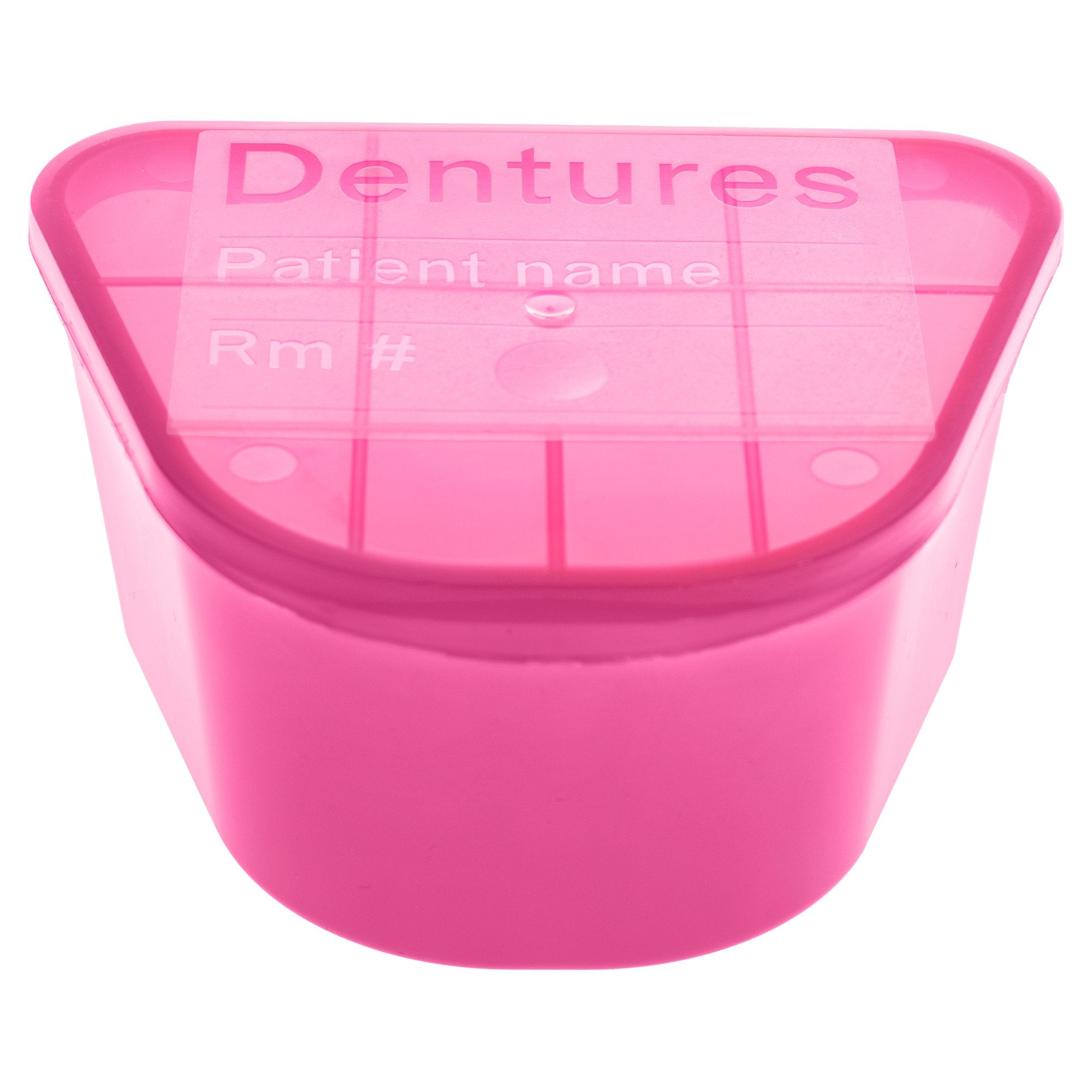 McKesson Brand - McKesson Denture Cup 8 oz. Pink Hinged Lid Single Patient Use [200/CS]