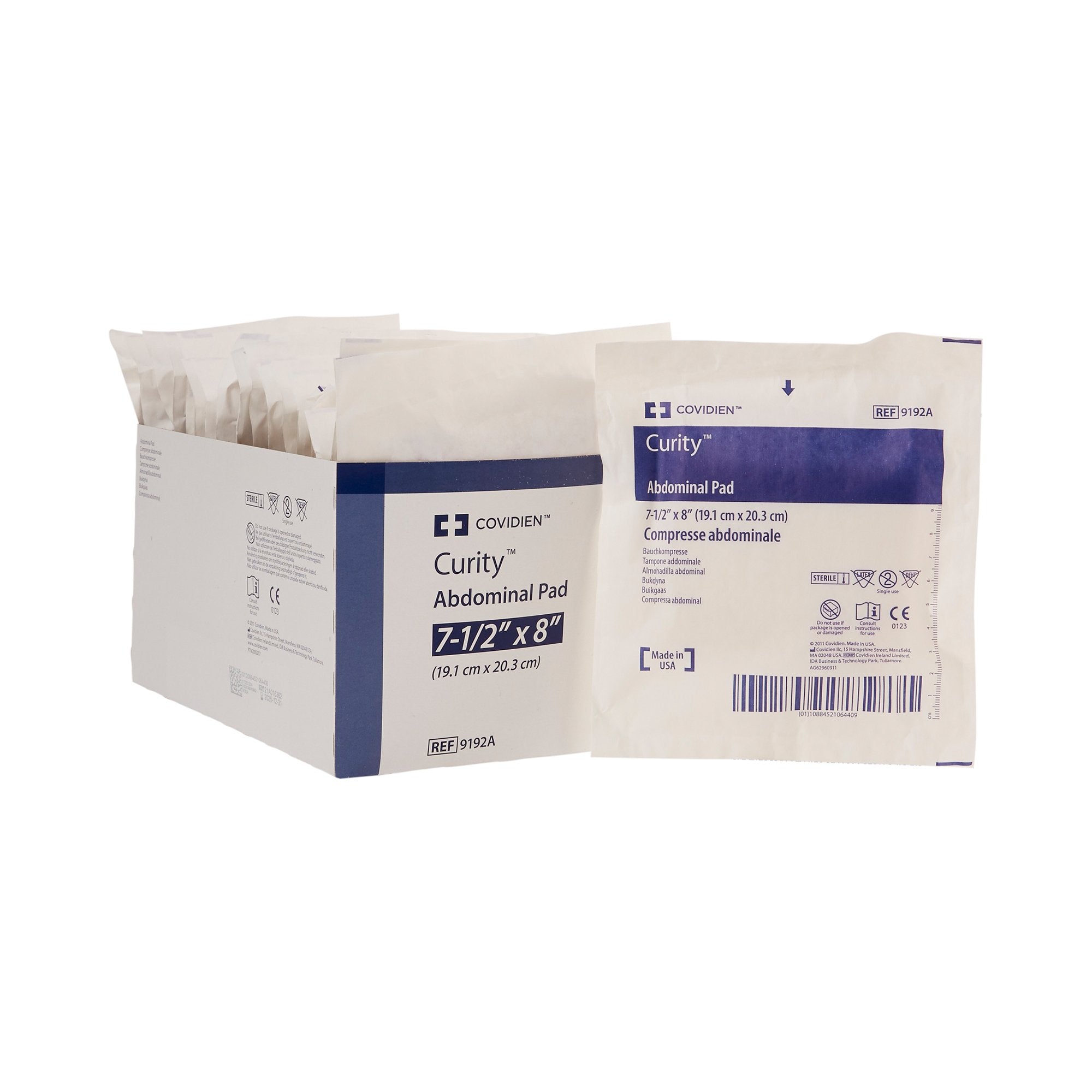 Cardinal - Abdominal Pad Curity™ 7-1/2 X 8 Inch Sterile 1 per Pack [216/CS]